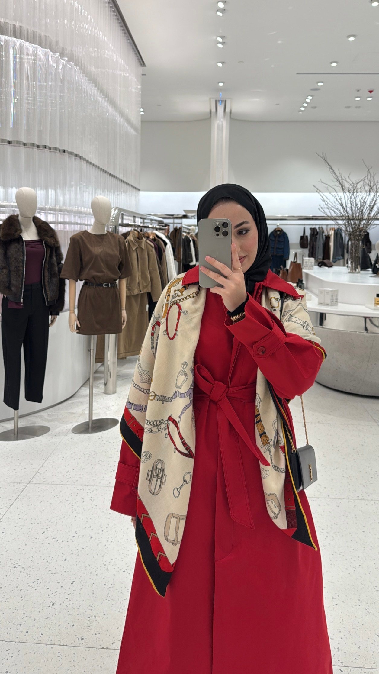 Aliya Apoletli Premium Trençkot - Kırmızı-2254