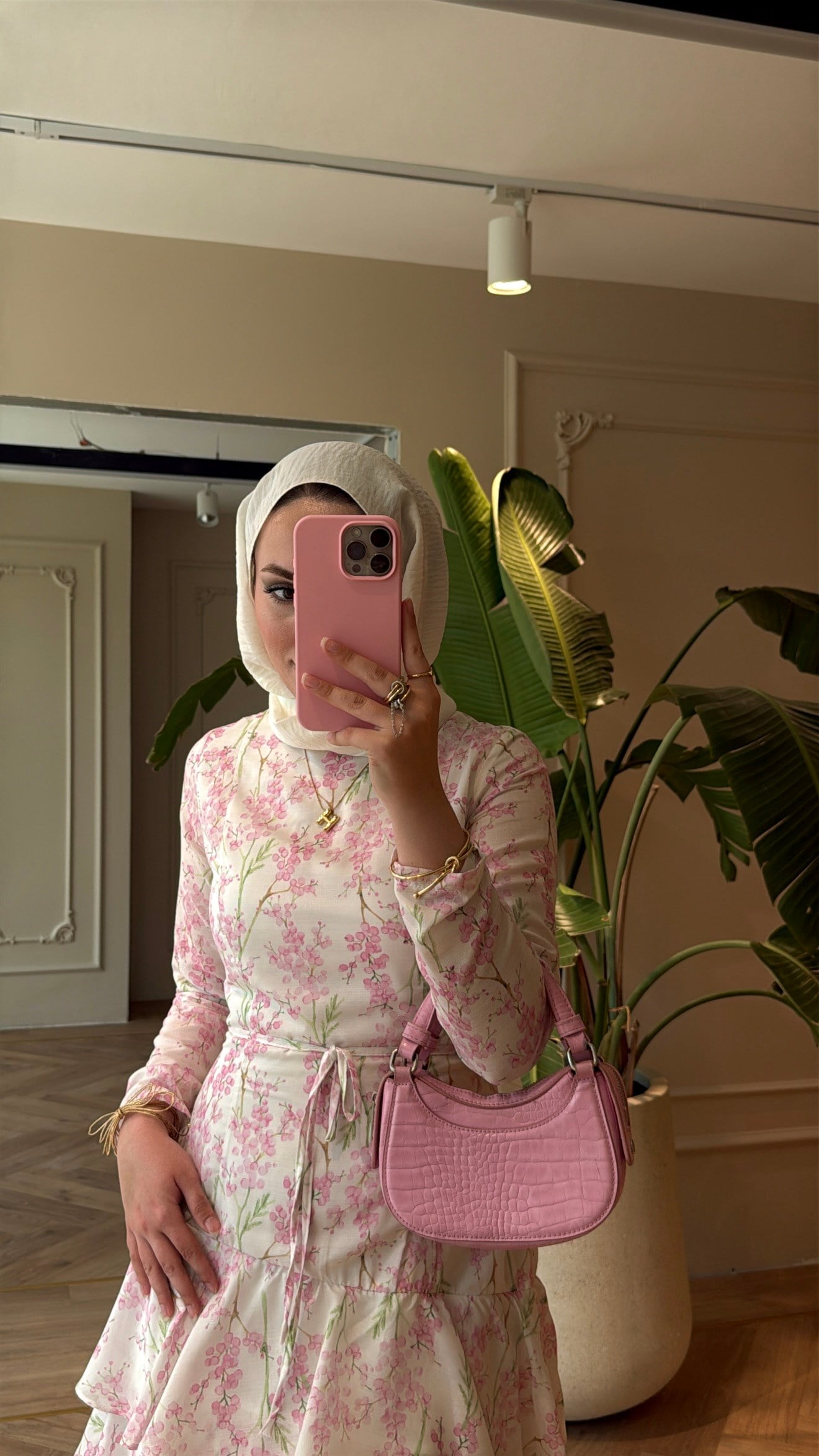 Amalfi Elbise - Pembe -7639