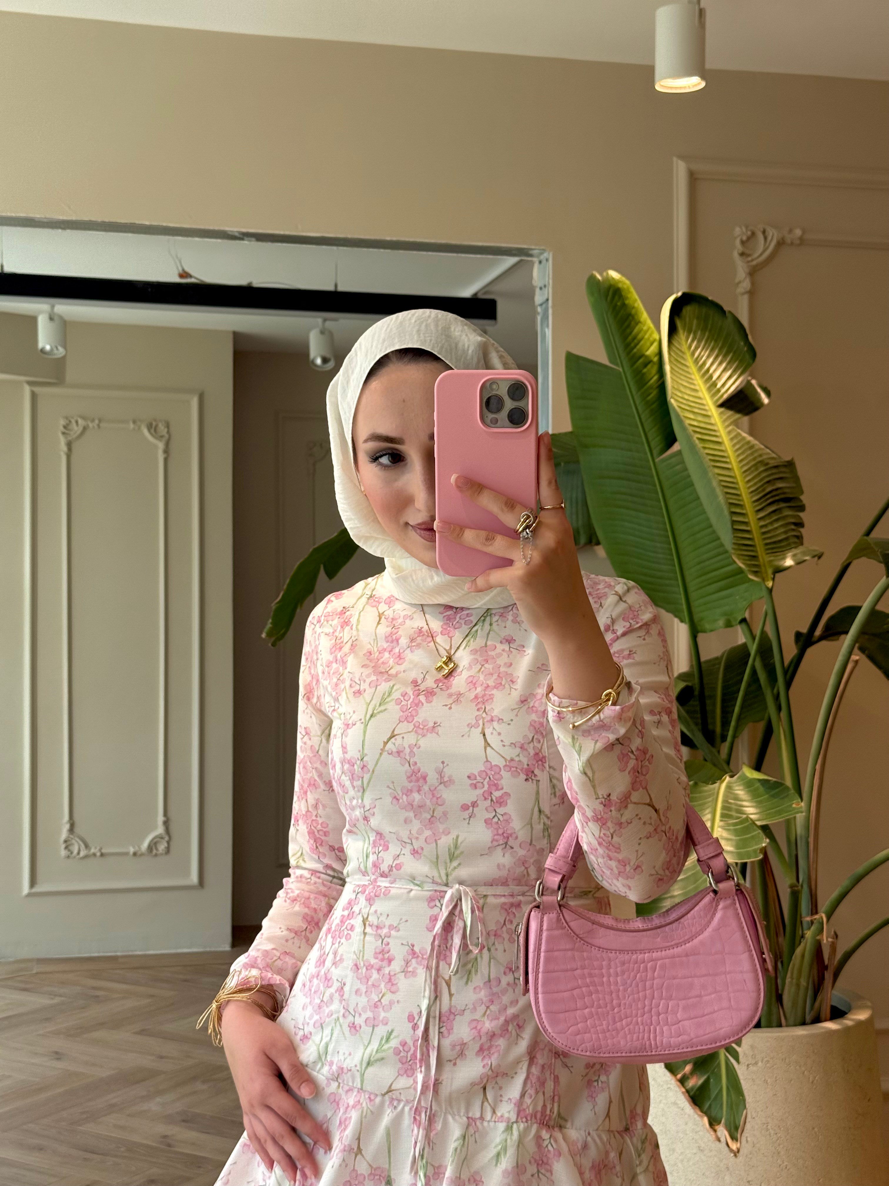Amalfi Elbise - Pembe -7639