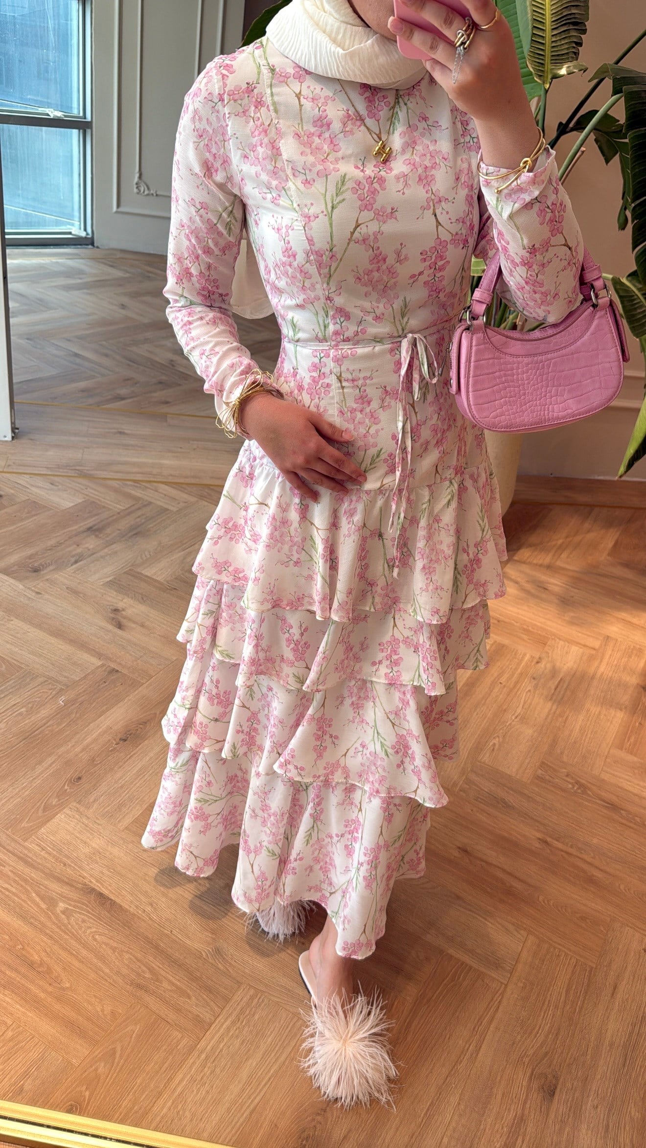 Amalfi Elbise - Pembe -7639