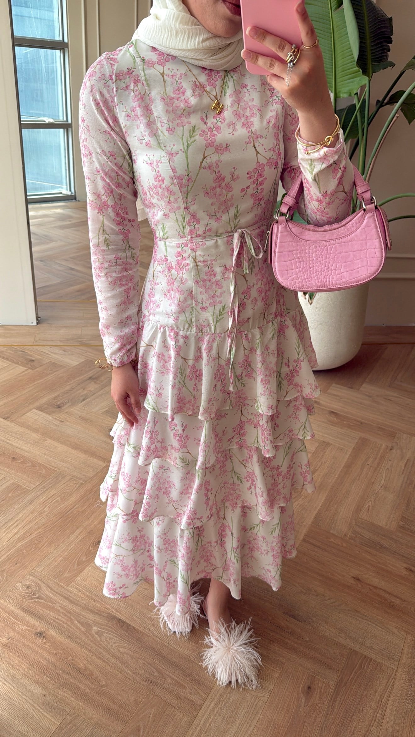 Amalfi Elbise - Pembe -7639