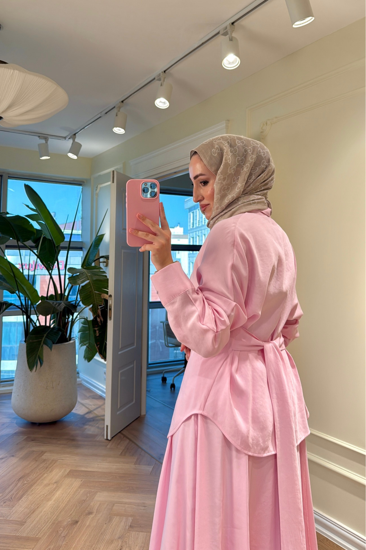 Aria Kat Etekli Takım - Pembe-7214