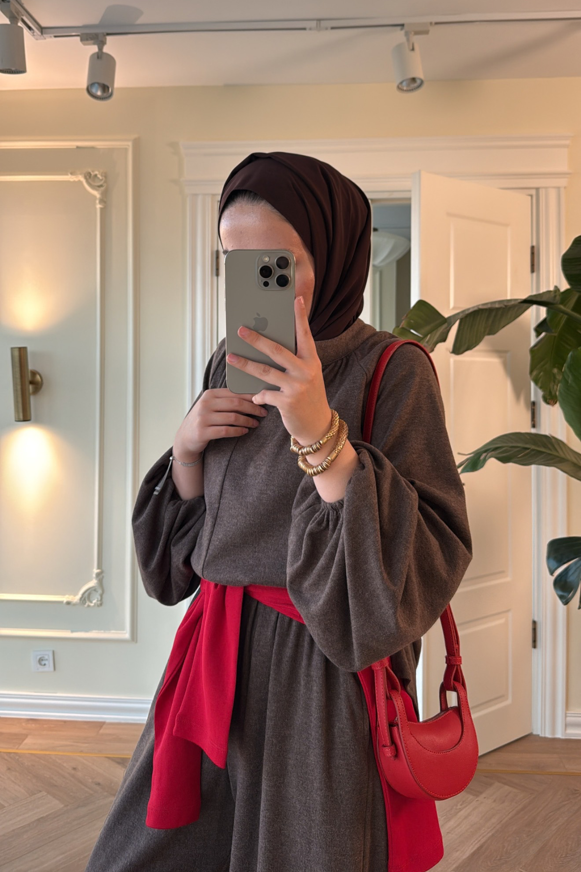 Asos Şalvarlı Pantolonlu Takım - Acı Kahve-7015