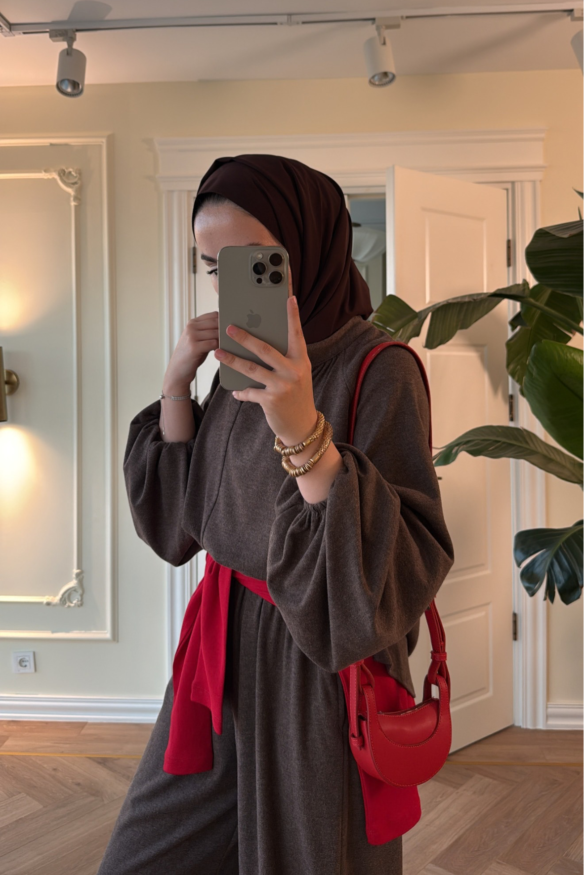 Asos Şalvarlı Pantolonlu Takım - Acı Kahve-7015