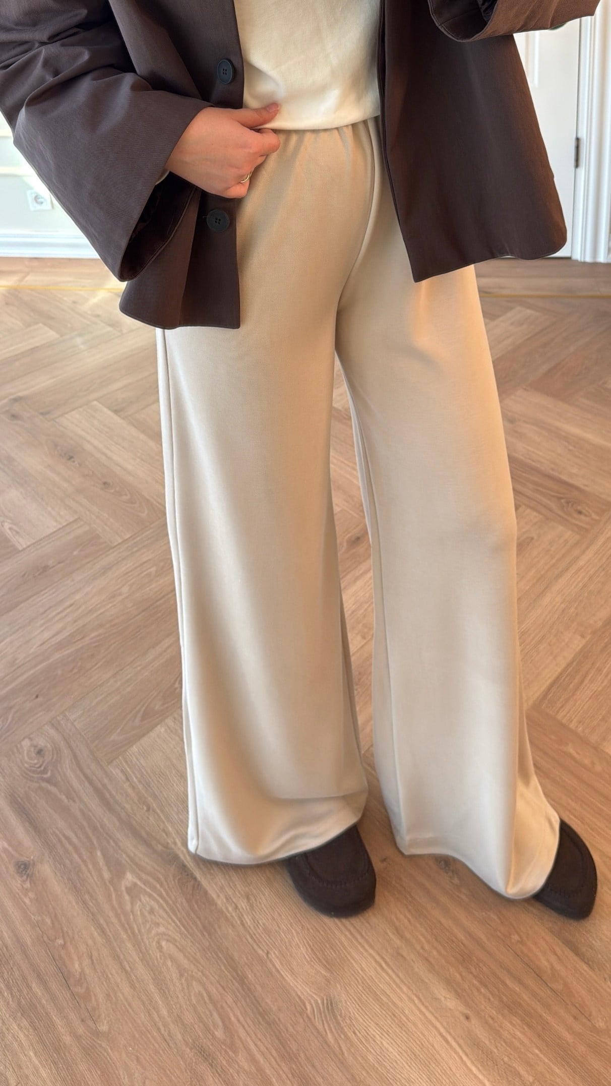 Basic Modal Pantolon - Bej-7013