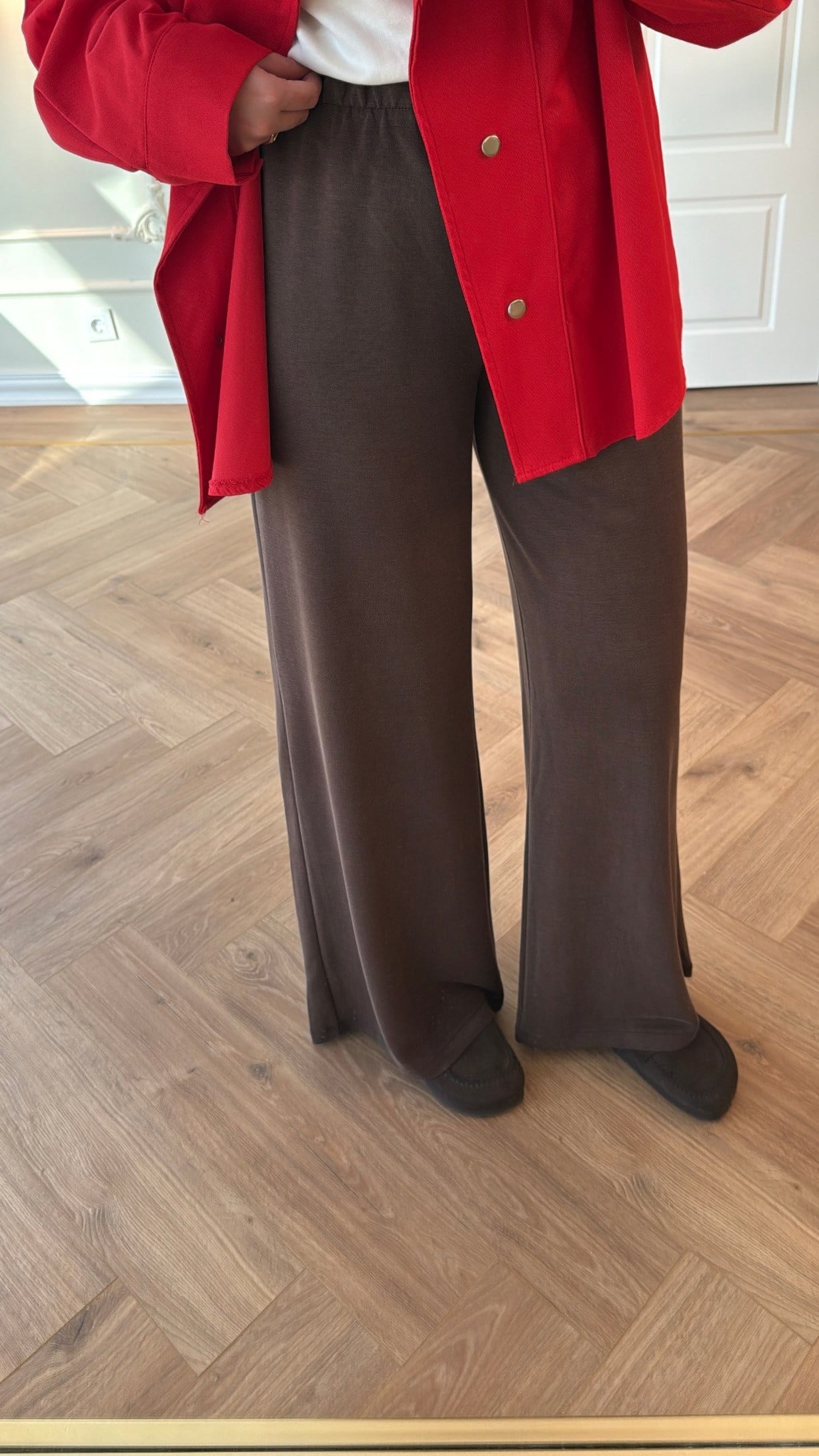 Basic Modal Pantolon - Kahve-7013