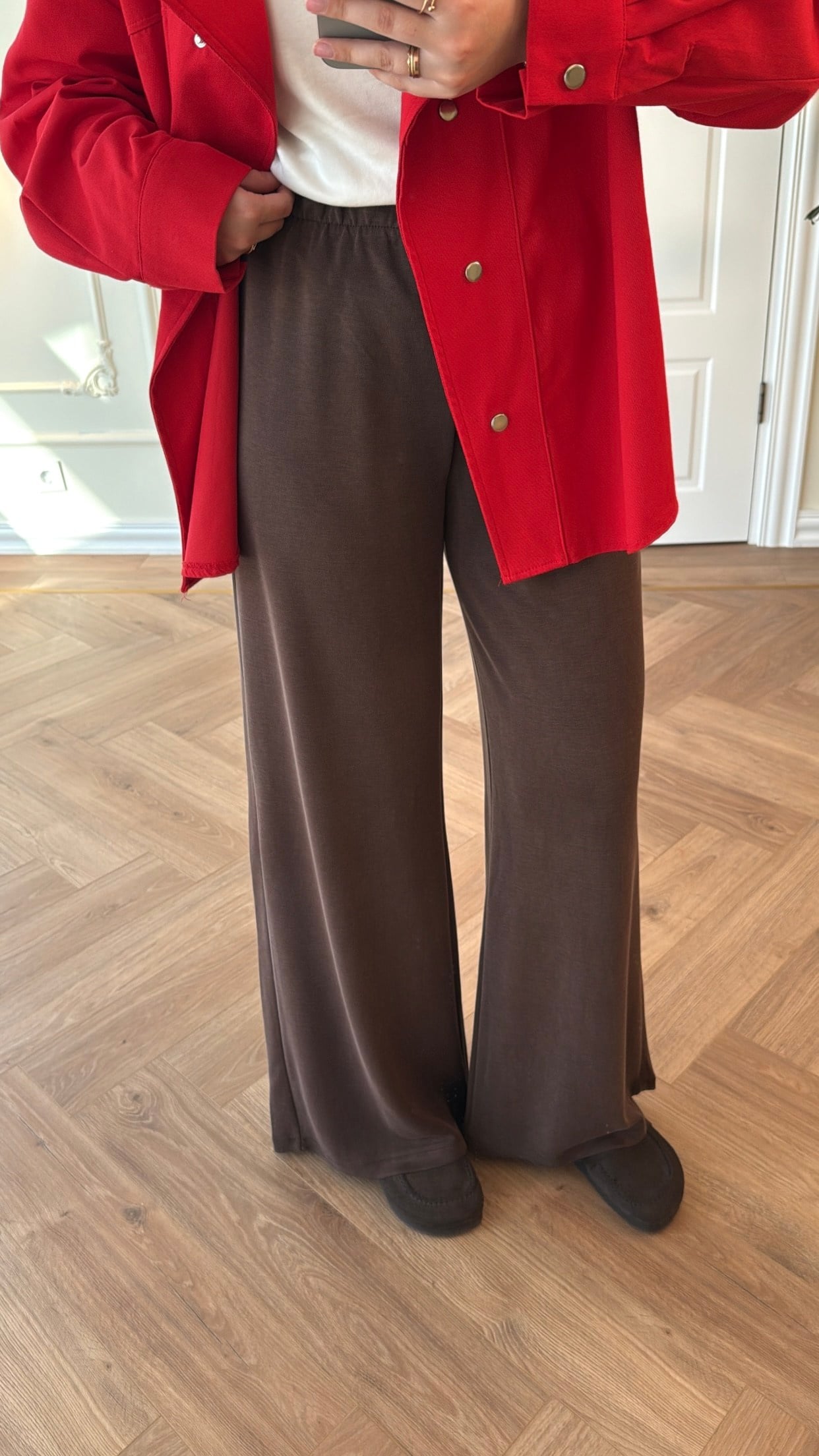 Basic Modal Pantolon - Kahve-7013