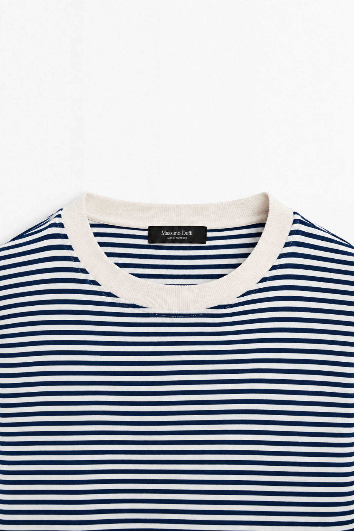 Çizgili Basic Marka Sweat -Lacivert-2144