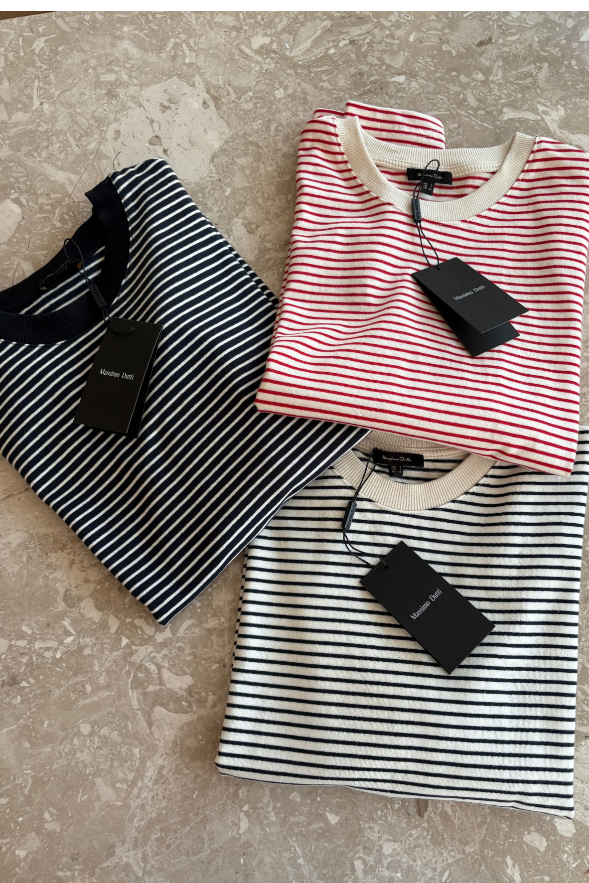 Çizgili Basic Marka Sweat -Siyah-2144