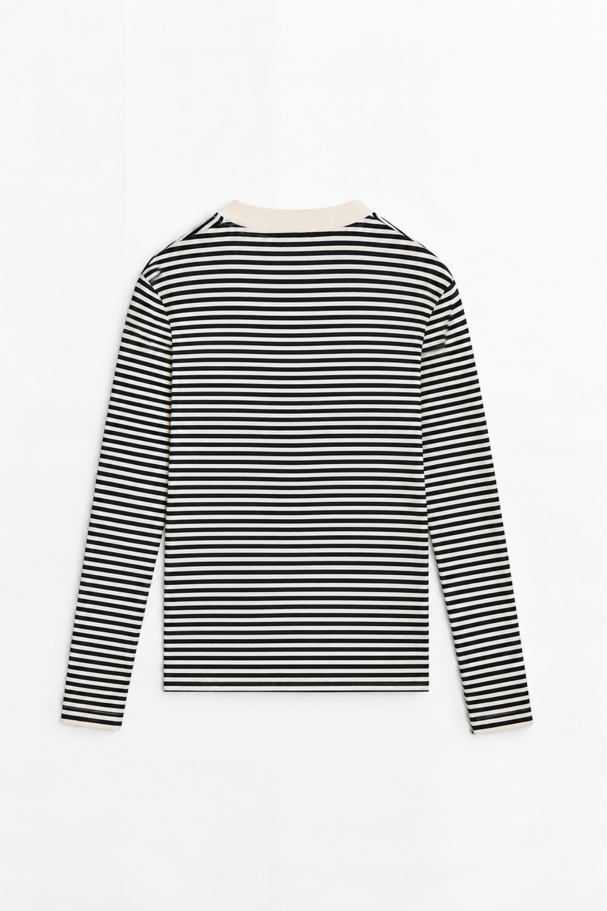 Çizgili Basic Marka Sweat -Siyah-2144