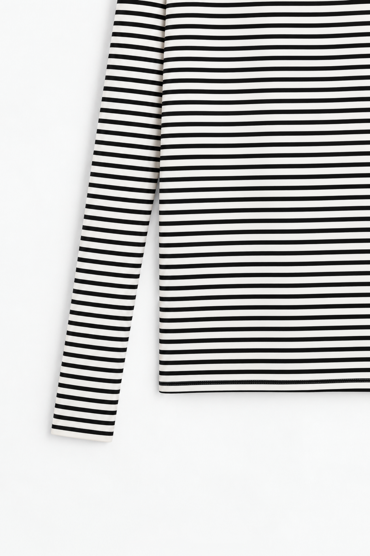 Çizgili Basic Marka Sweat -Siyah-2144