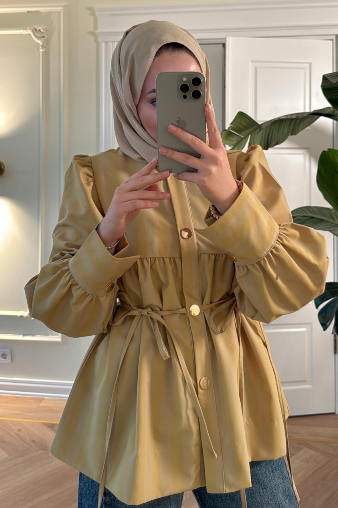 Çizgili Ceket -Sarı-2033