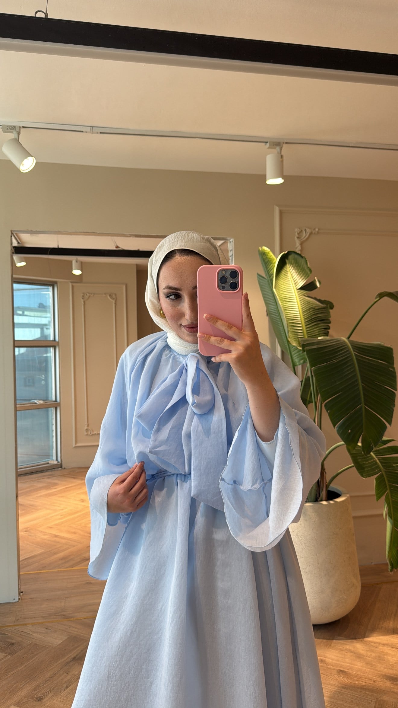 Dessy Volan Detay Elbise - Bebe Mavisi-3179