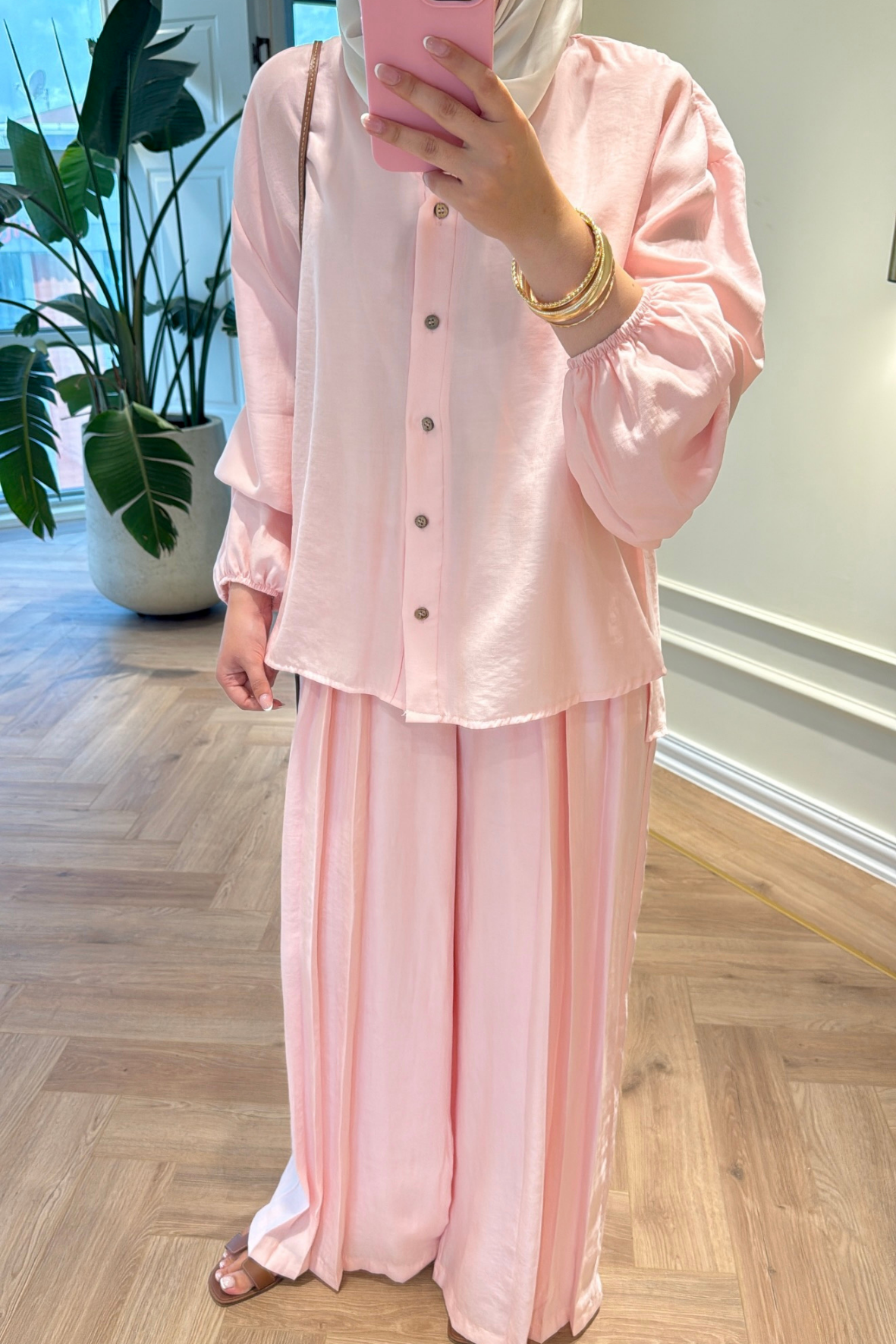 Elera Pantolonlu Takım - Pembe-5406