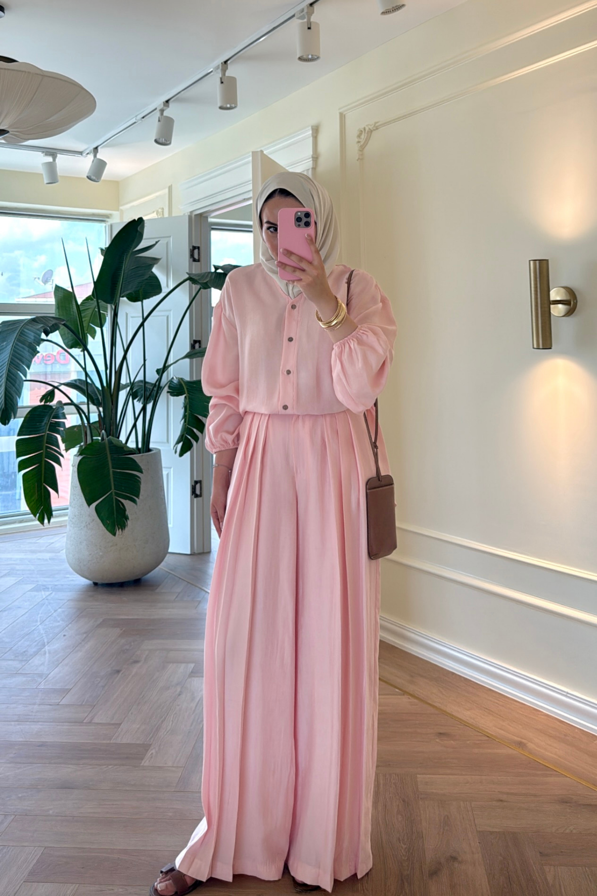 Elera Pantolonlu Takım - Pembe-5406