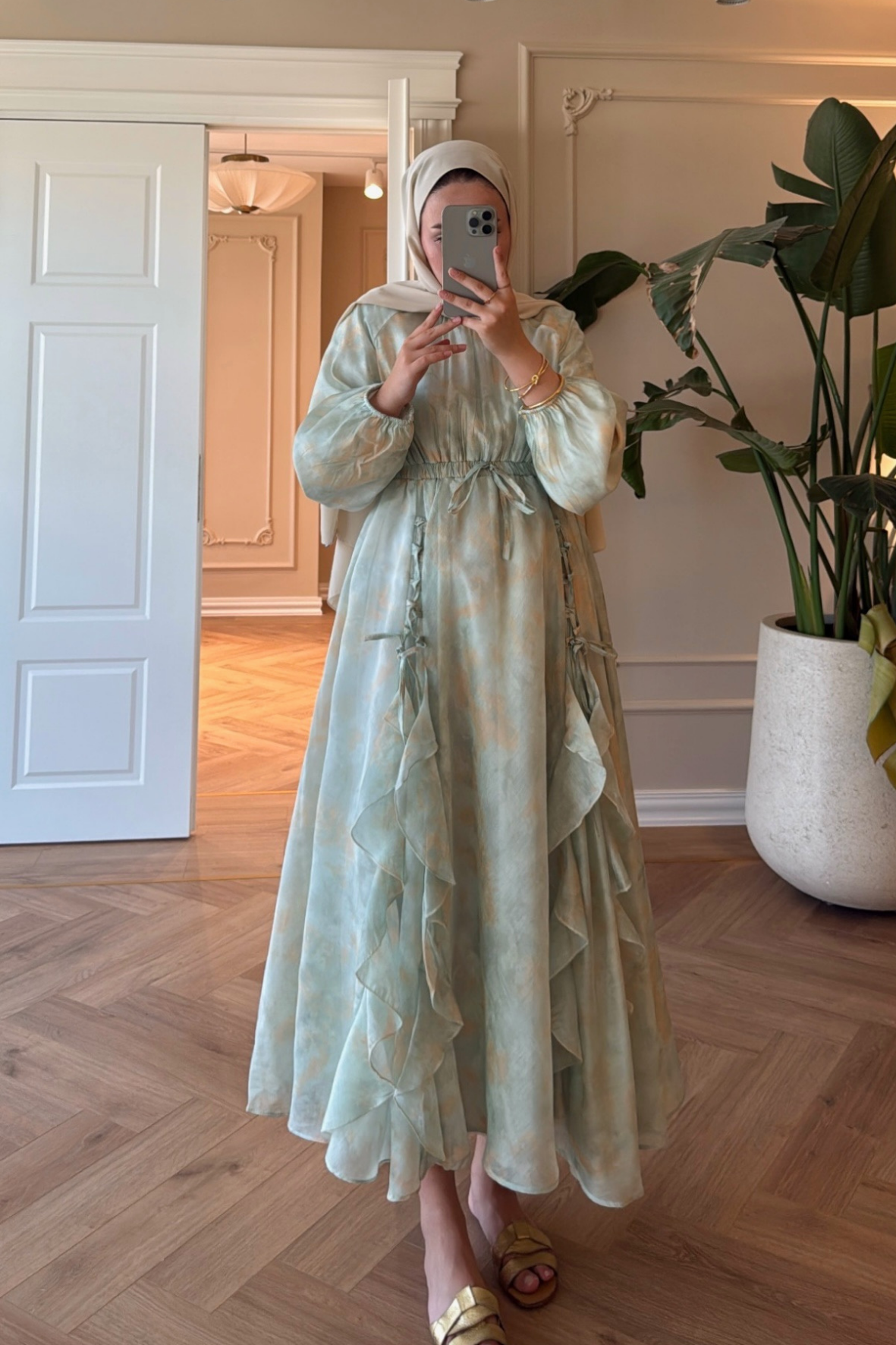 Estella Elbise - Su Yeşili-2439