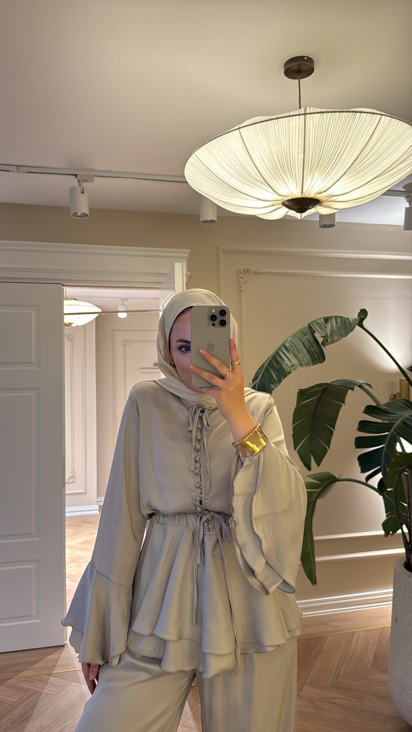 Flora Pantolonlu Takım Çağla-4444