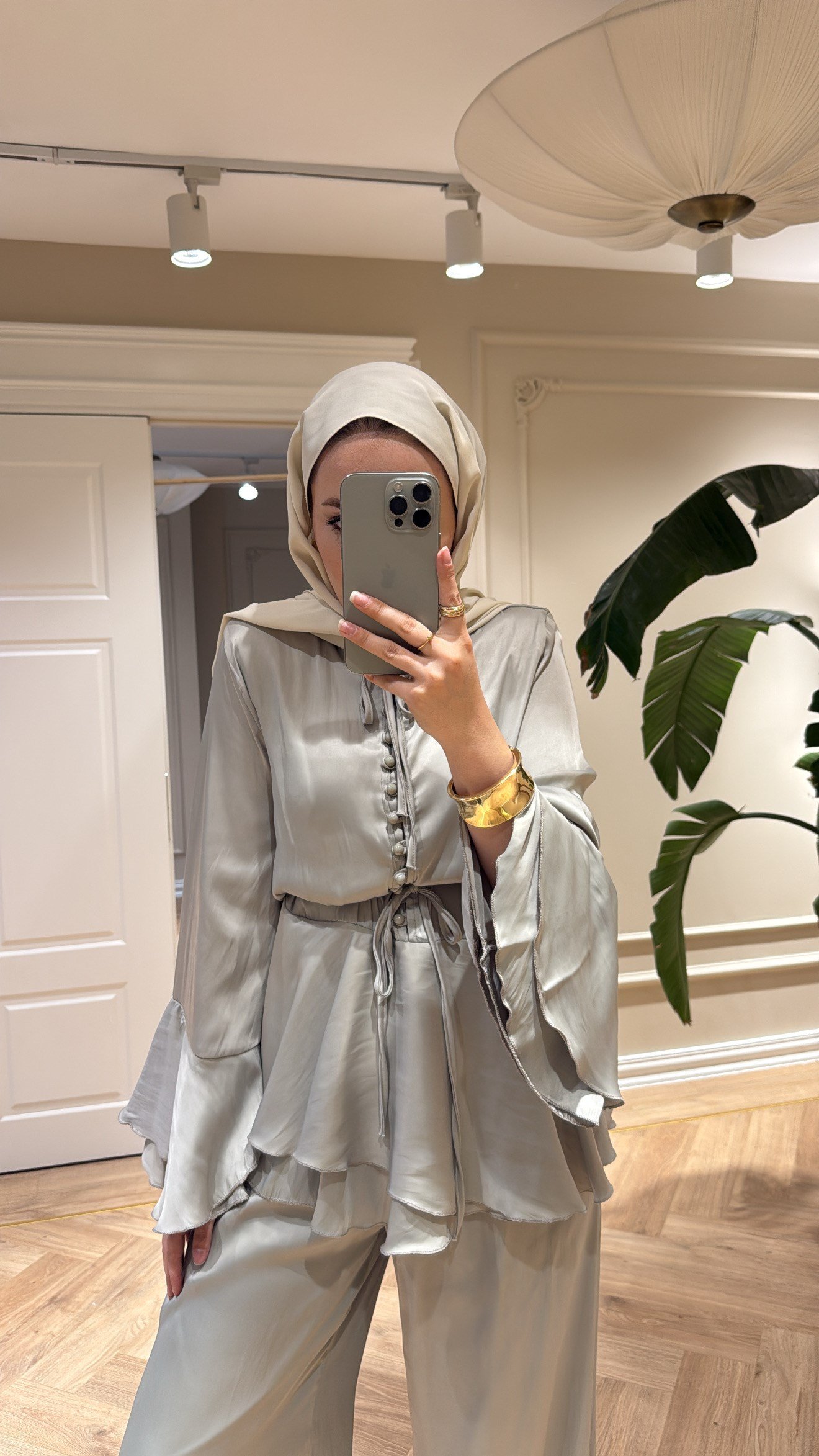 Flora Pantolonlu Takım Çağla-4444