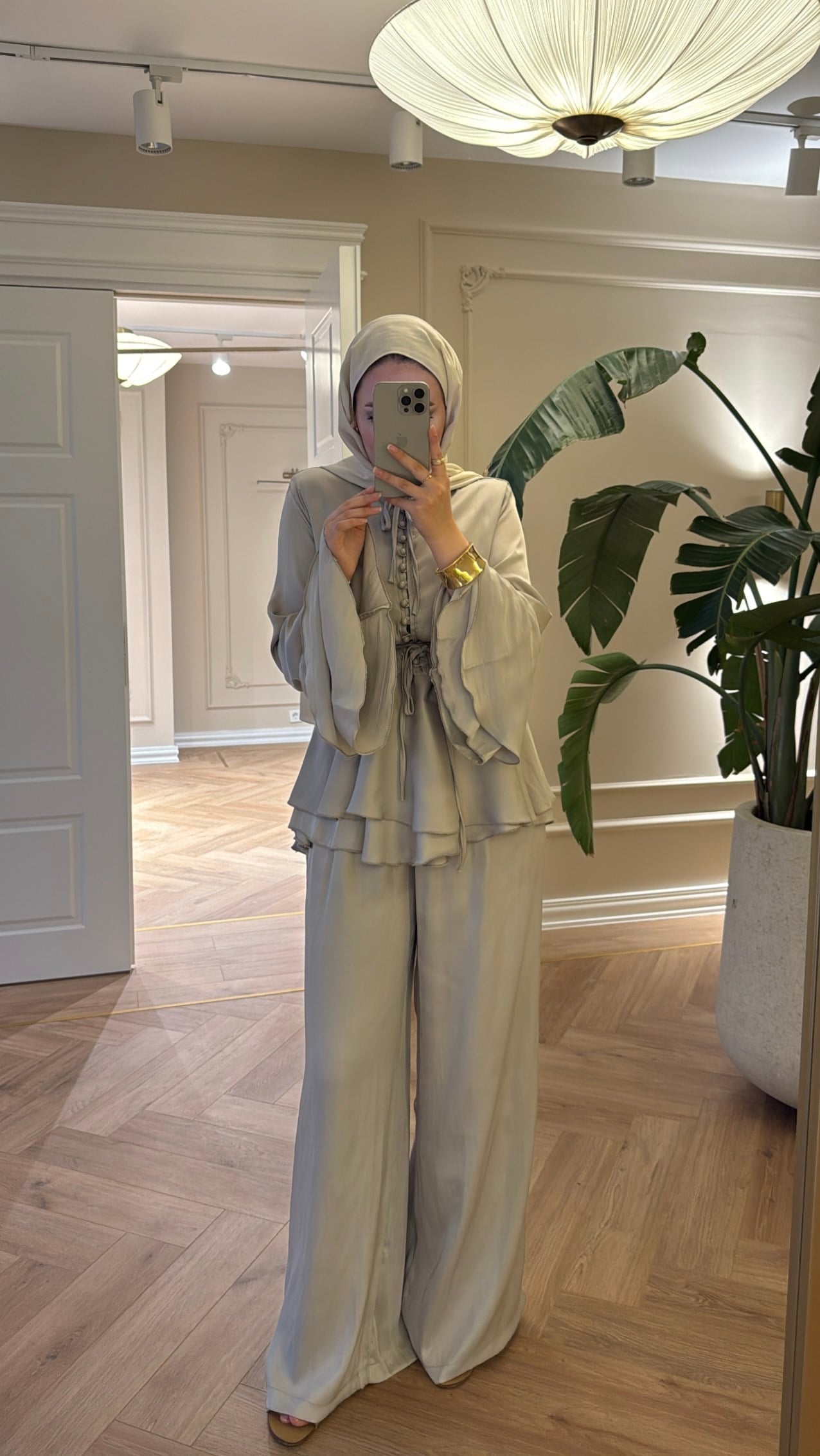 Flora Pantolonlu Takım Çağla-4444