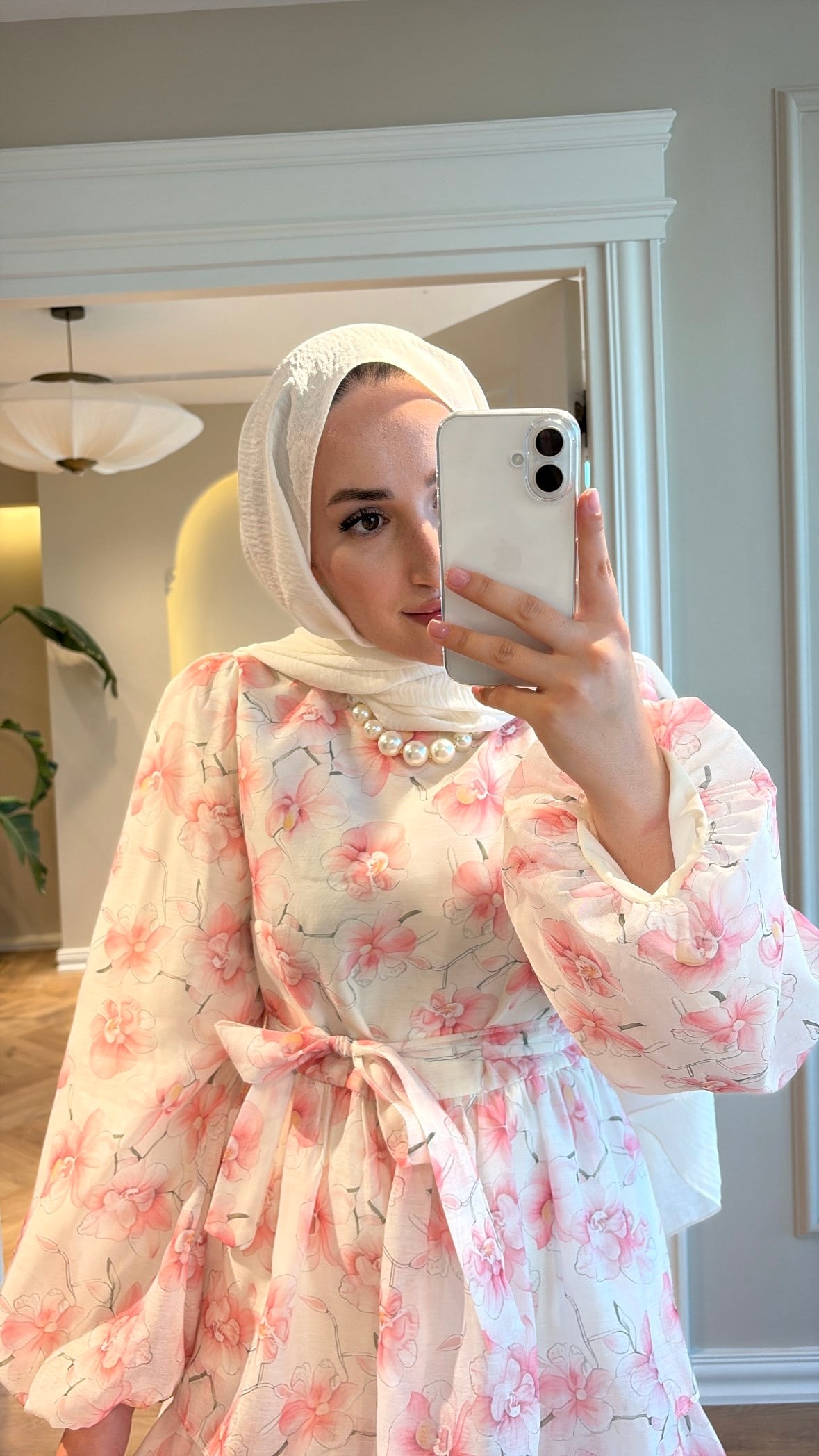Frezya Kat Detaylı Elbise - Pembe-4371