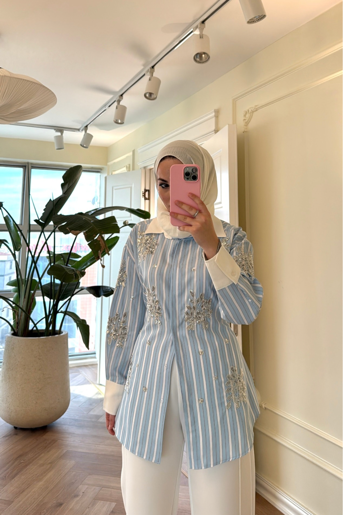 İpekyl Muadil Nakışlı Gömlek-5231