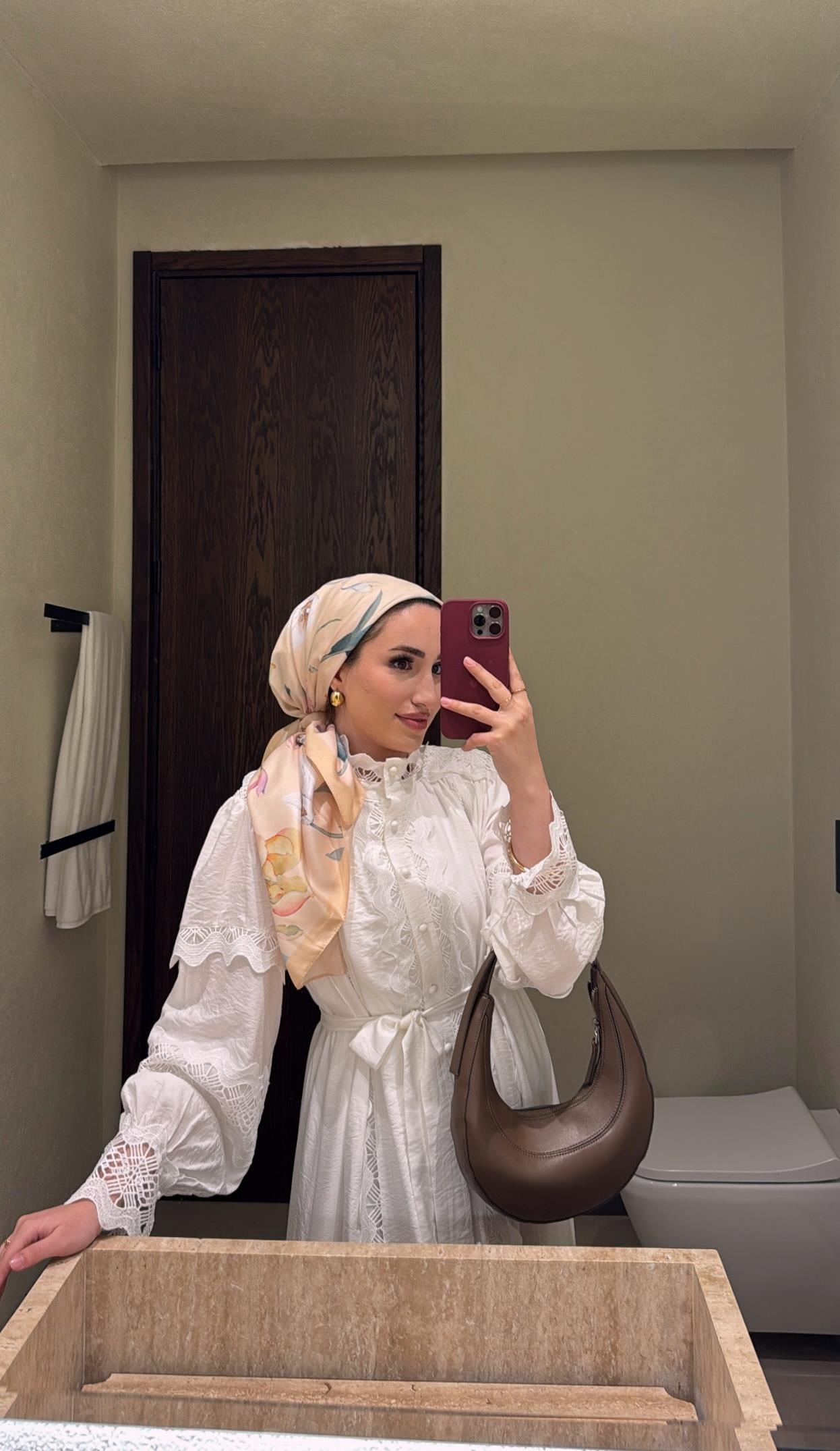 Dantelli Elbise - Ekru-8596