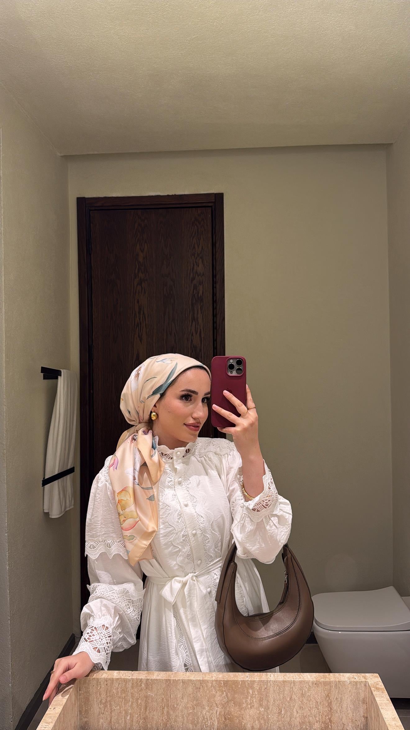 Dantelli Elbise - Ekru-8596