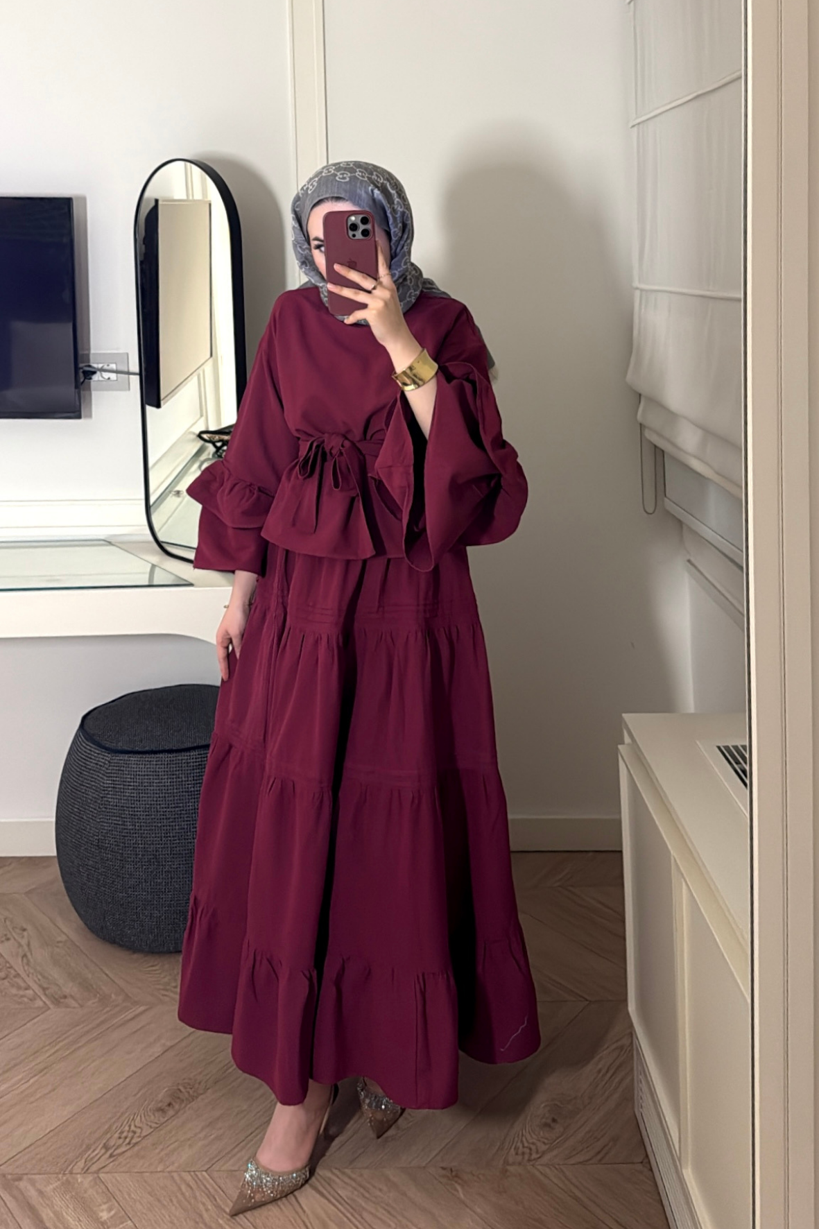Kat Etekli Takım -Bordo-37299