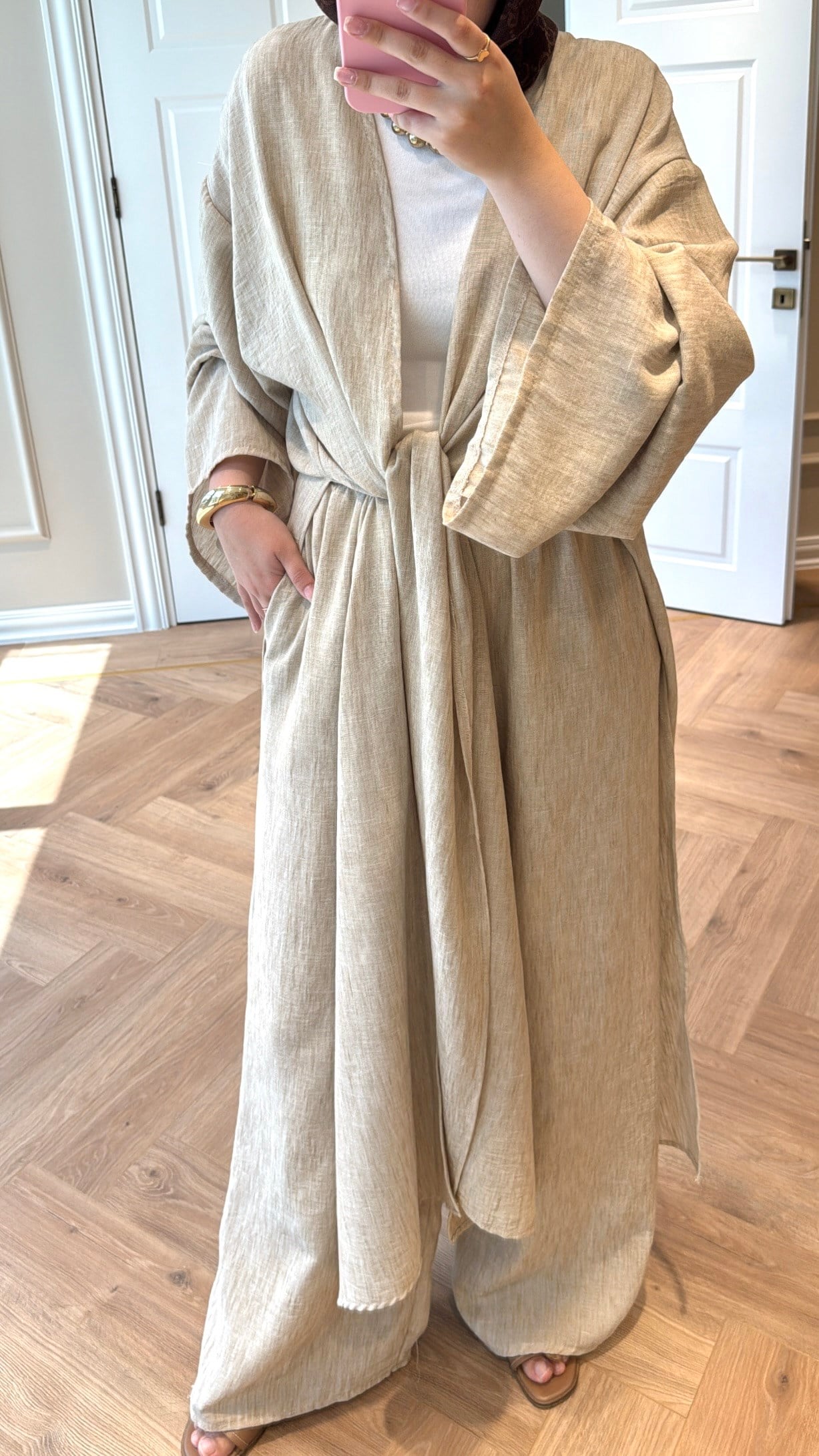 Keten Kimono Takım - Taş-5719