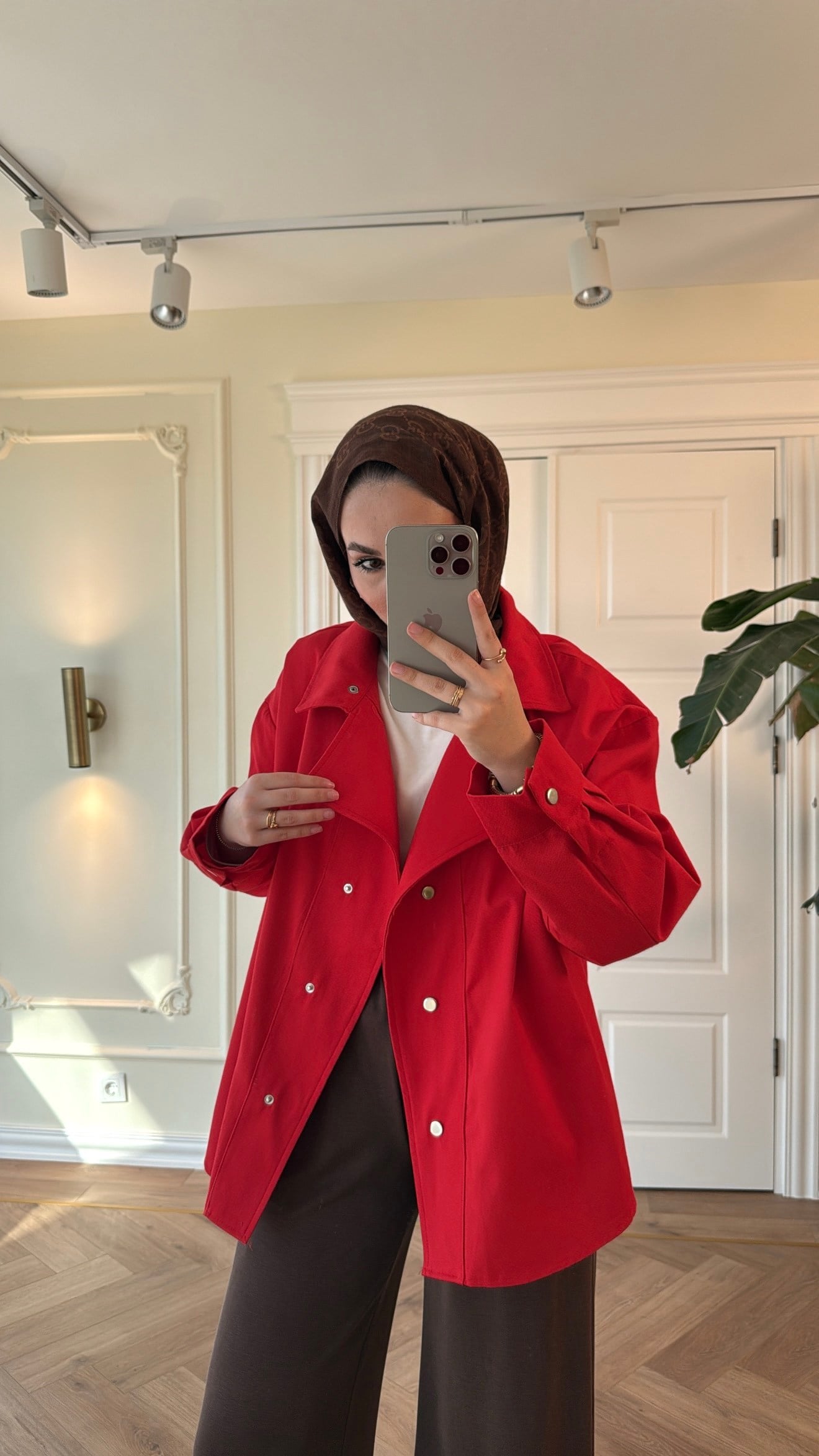 Kırmızı Gabardin Ceket -107347
