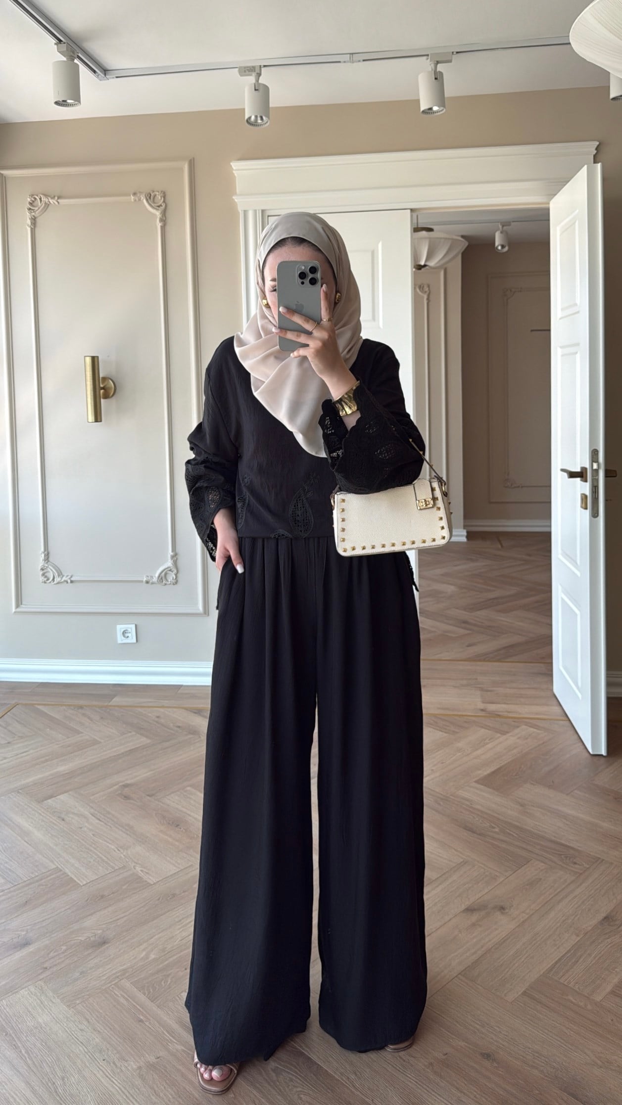 Lavella Pantolonlu Takım - Siyah-5183