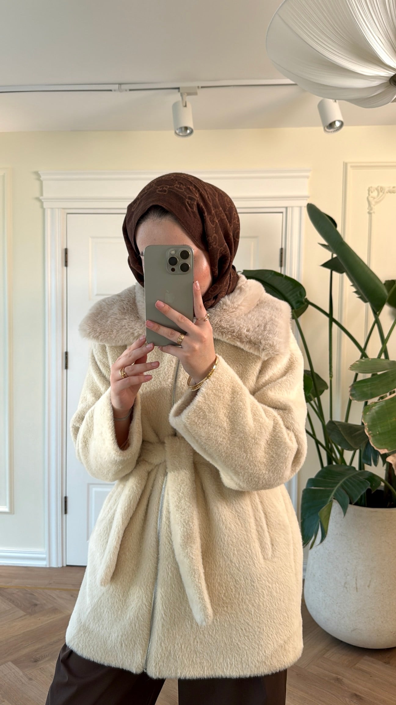 Lendi Kürklü Angora Mont -Bej-2330