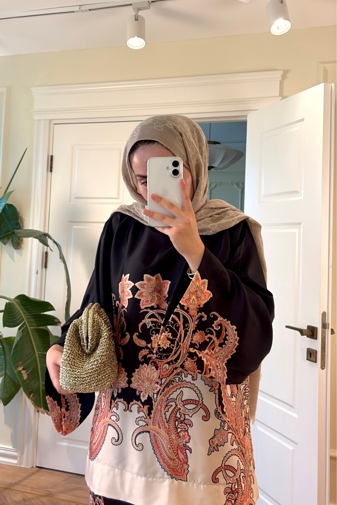 Lilyum Saten Pantolonlu Takım - Siyah-5713