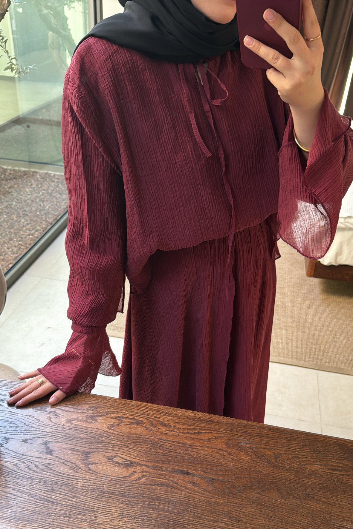 Lucy Etekli Takım - Bordo-5691