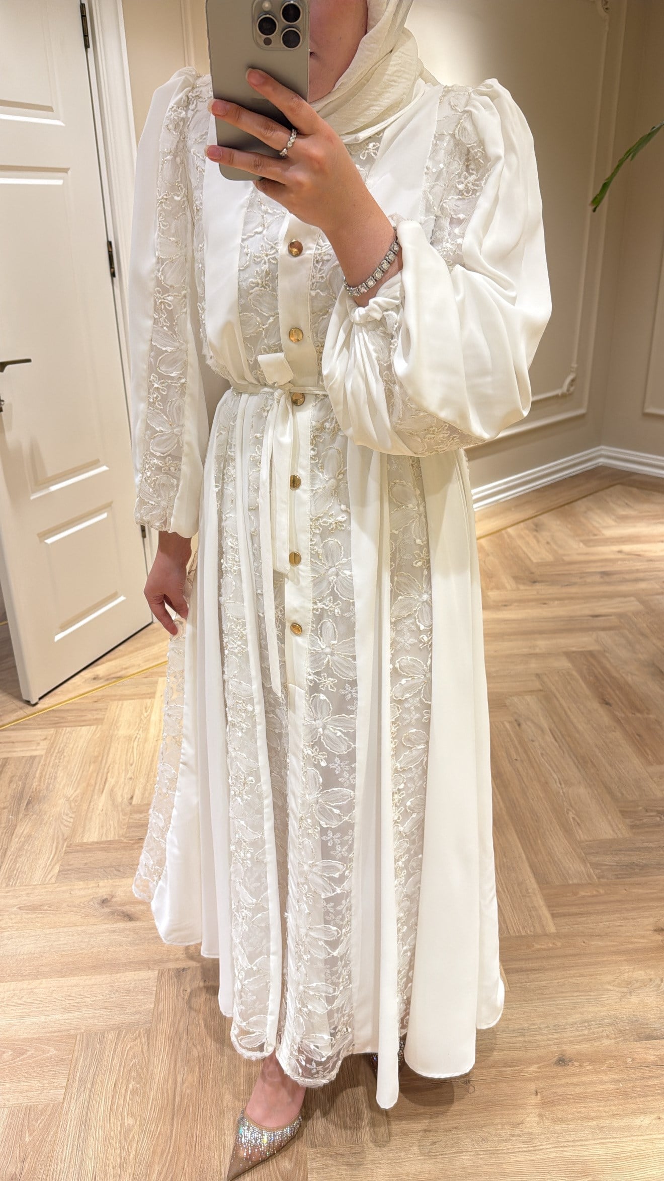 Miusa Elbise Ekru-9636