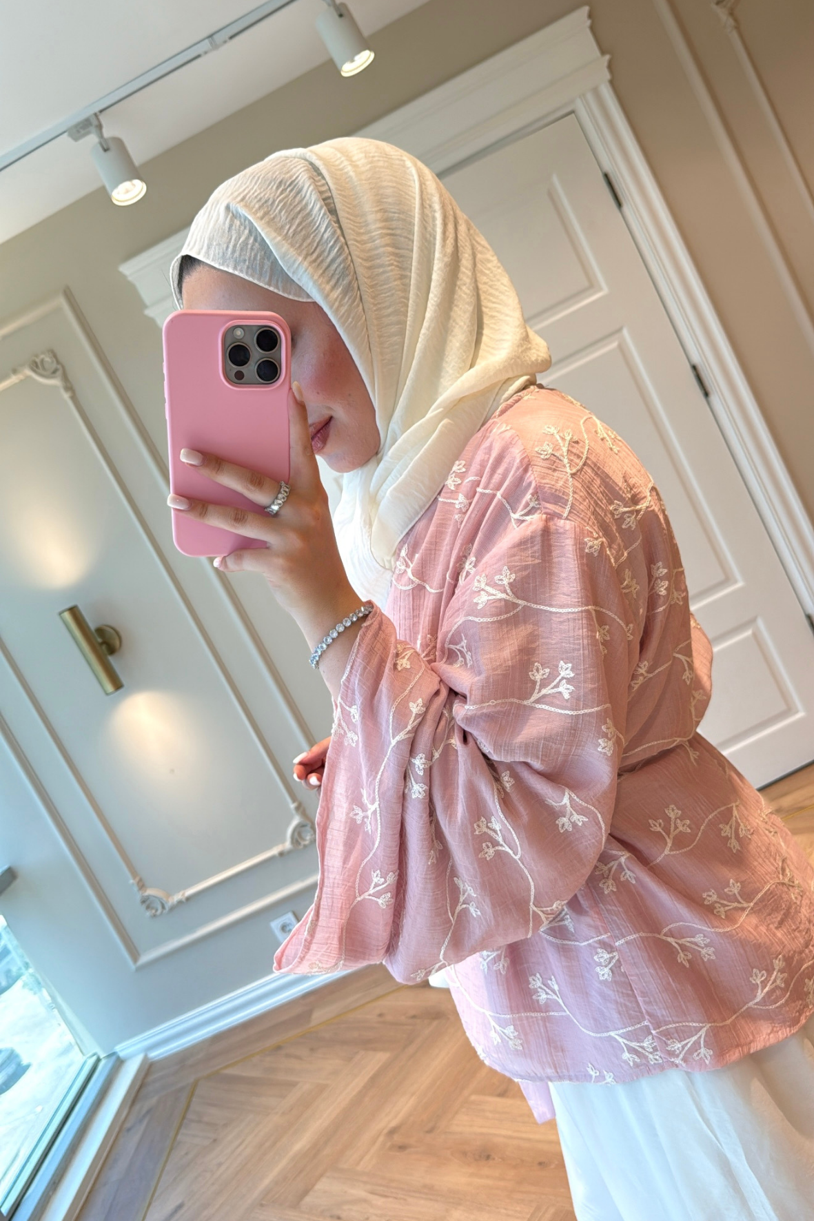 Ninova Pantolonlu Takım Pembe-3356