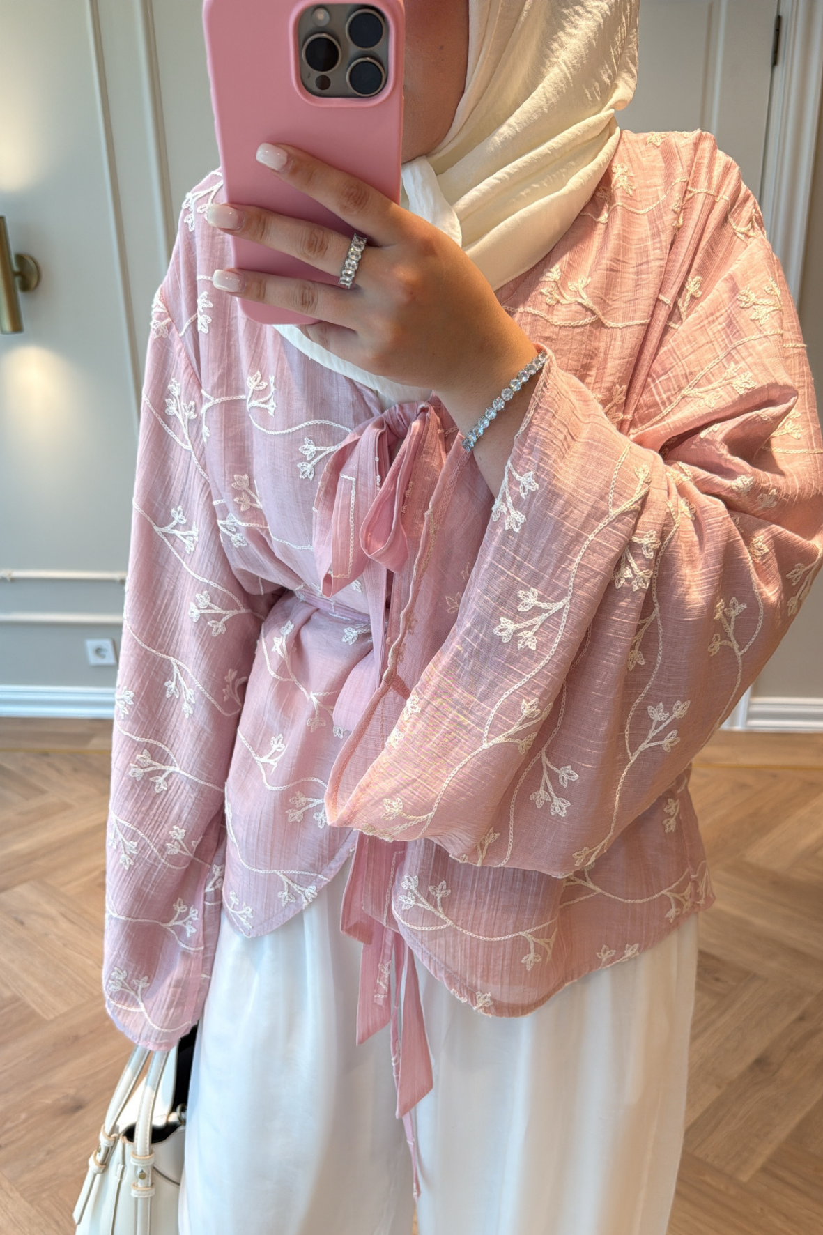 Ninova Pantolonlu Takım Pembe-3356
