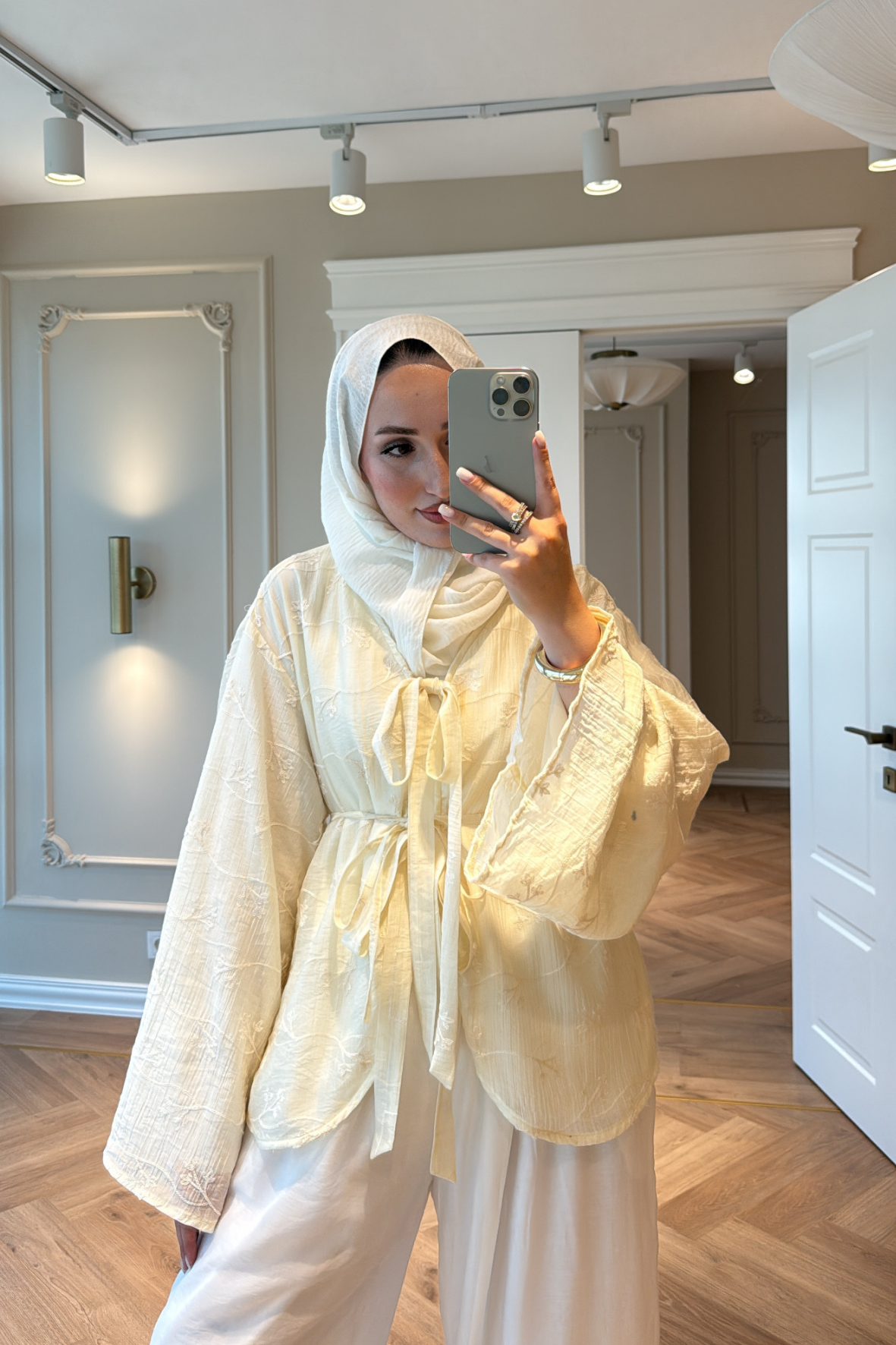 Ninova Pantolonlu Takım Sarı-3356