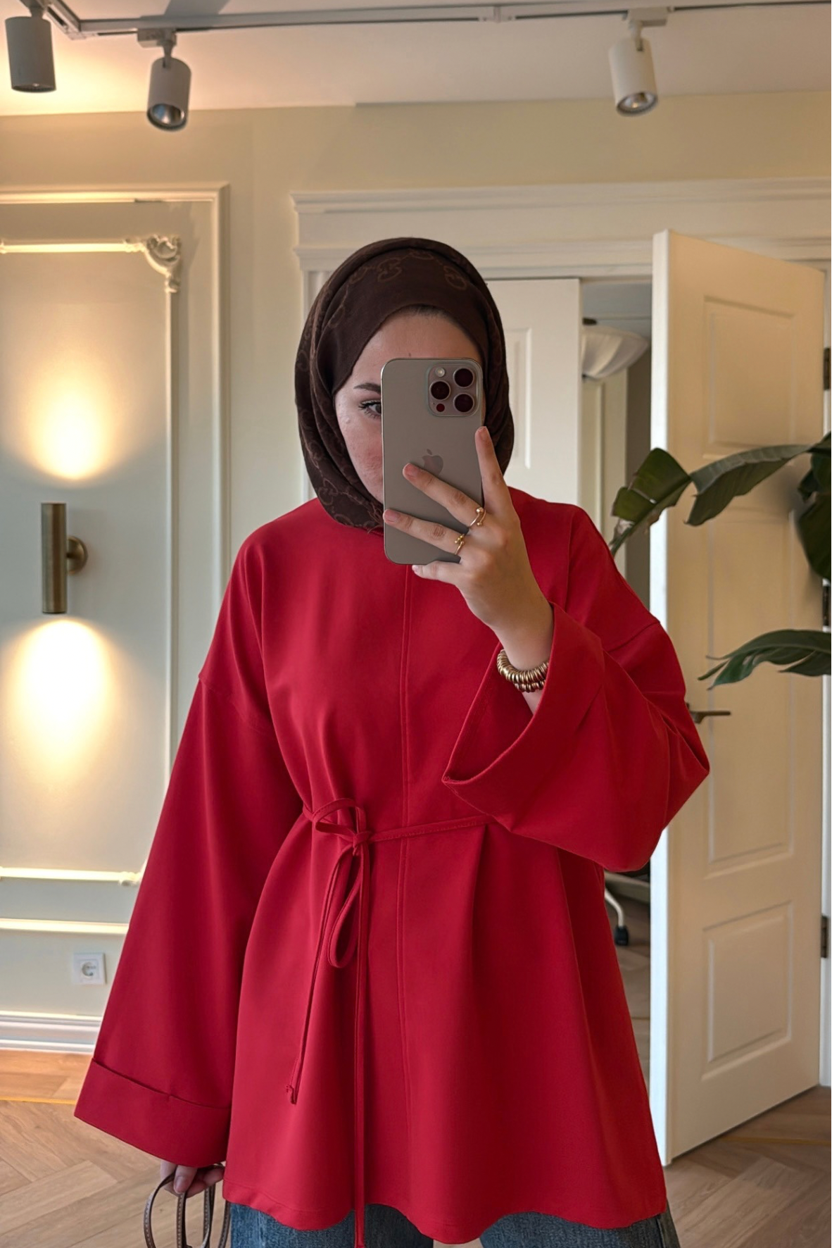 Premium Oversize Basic Sweat -Kırmızı -2525
