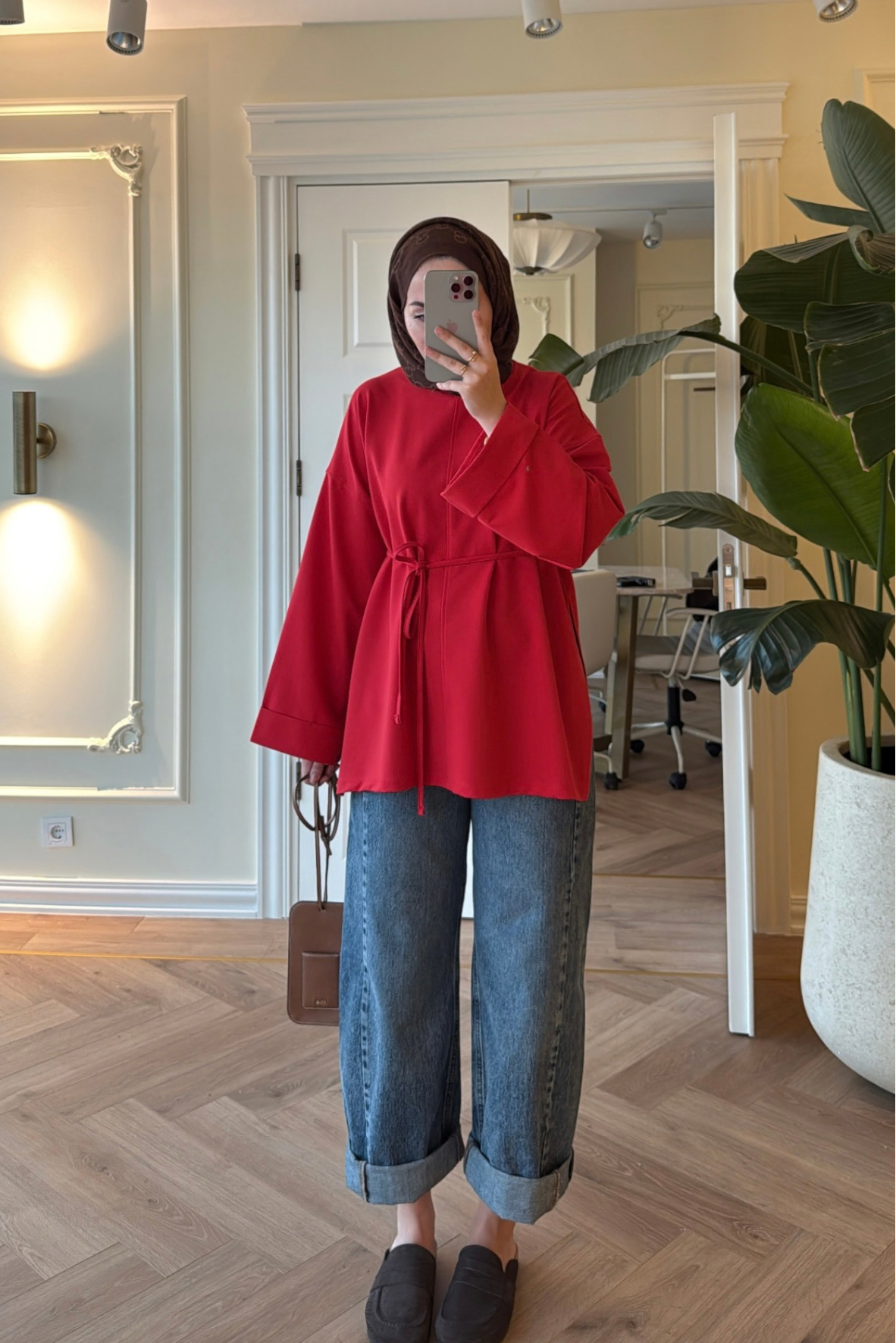 Premium Oversize Basic Sweat -Kırmızı -2525