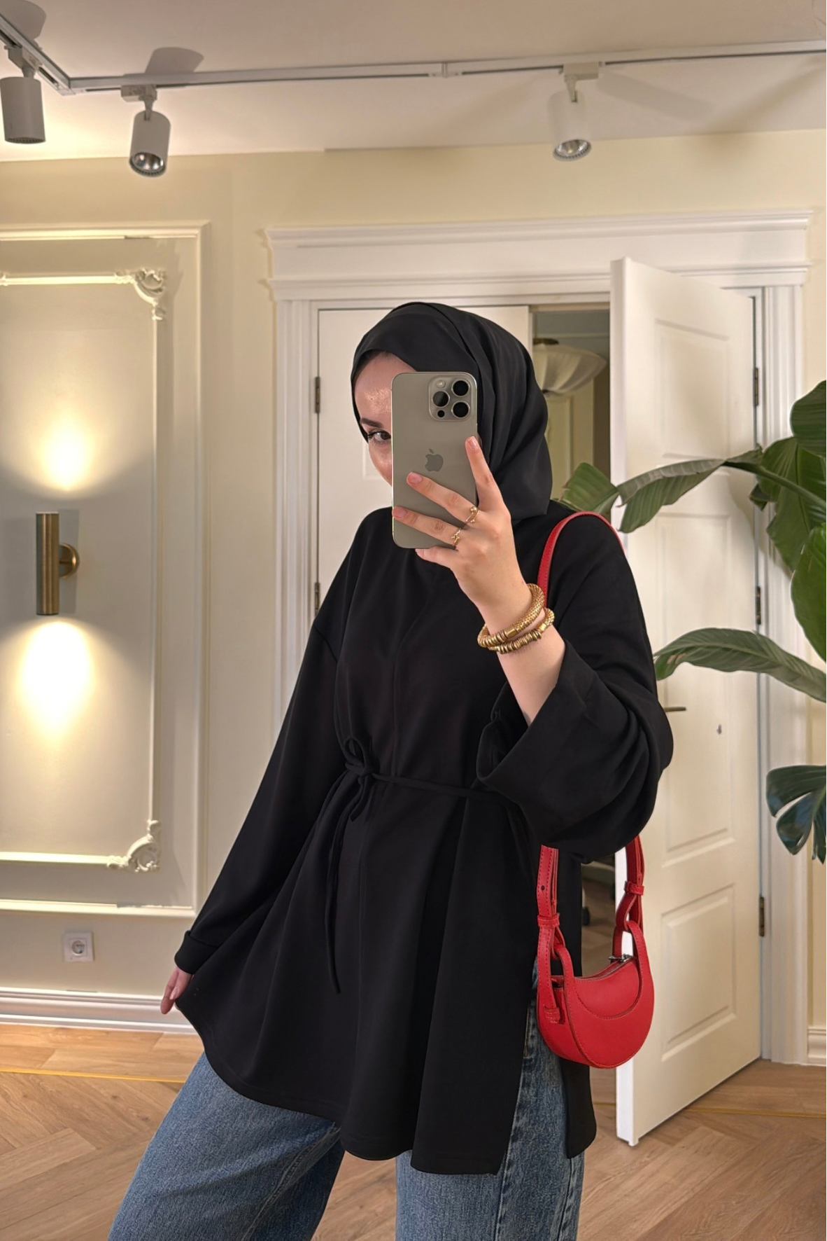 Premium Oversize Basic Sweat -Siyah-2525