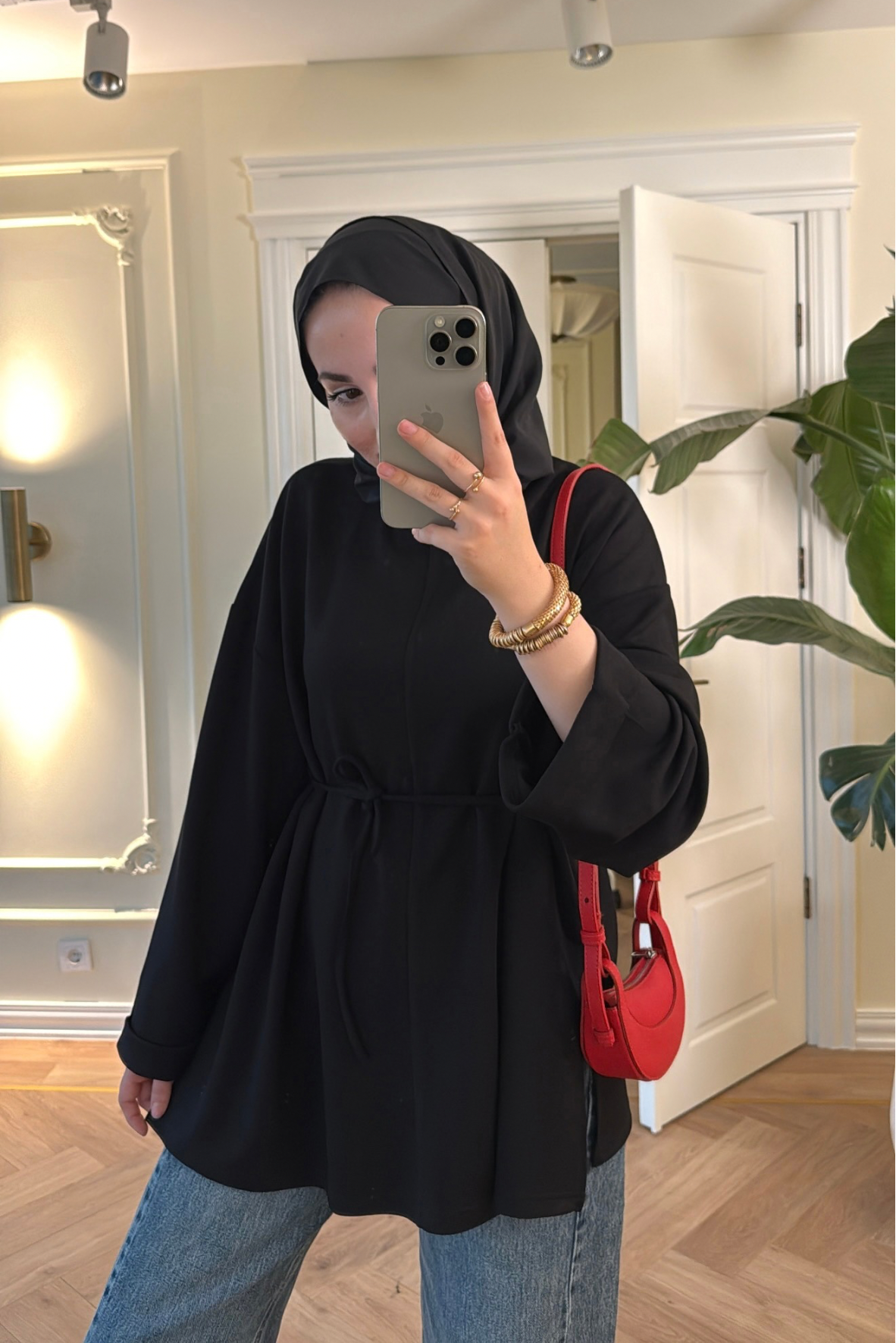 Premium Oversize Basic Sweat -Siyah-2525