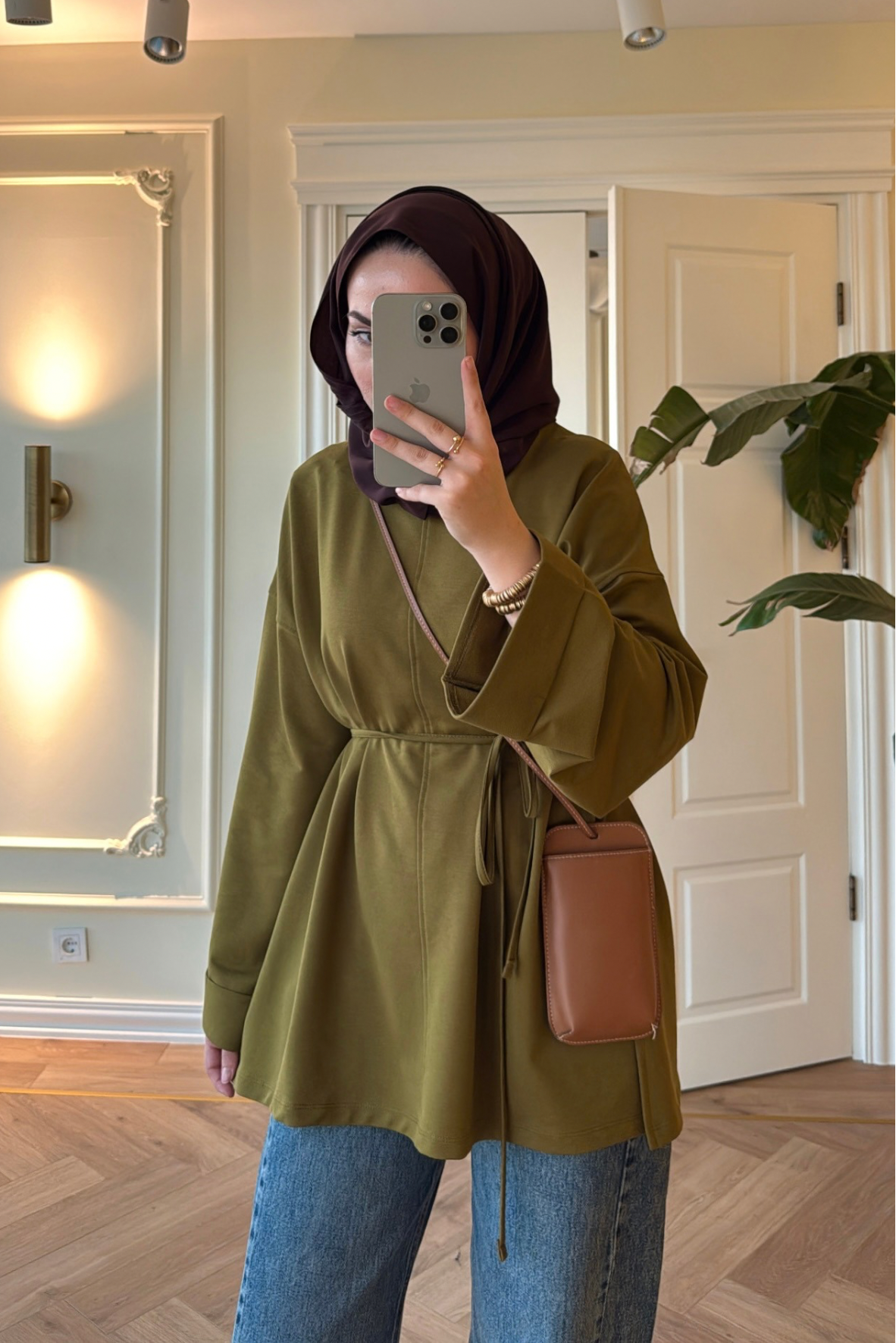 Premium Oversize Basic Sweat  -Yeşil-2525
