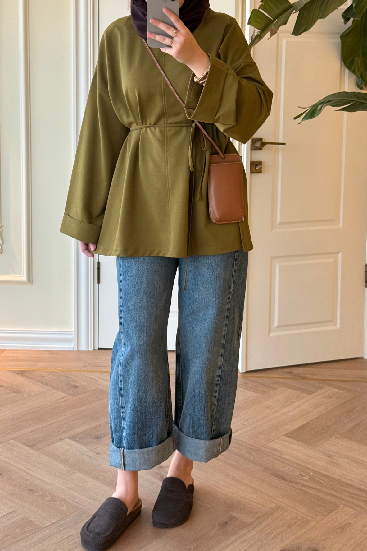 Premium Oversize Basic Sweat  -Yeşil-2525