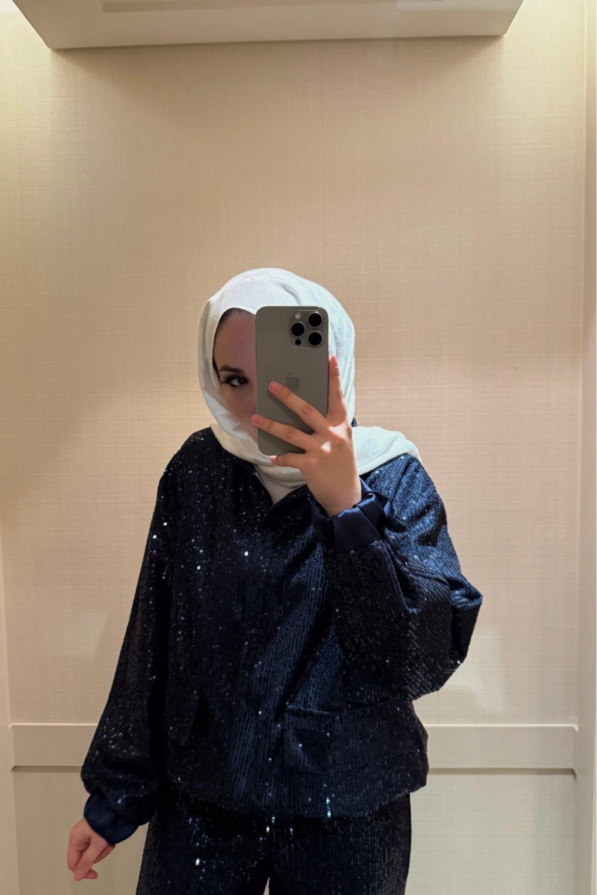 Pullu Gloria Bomber Ceket lacivert -6057