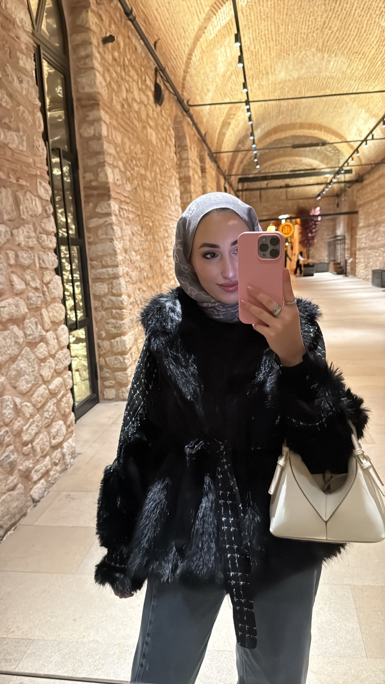 Serena Kürk Ceket - Siyah -6042