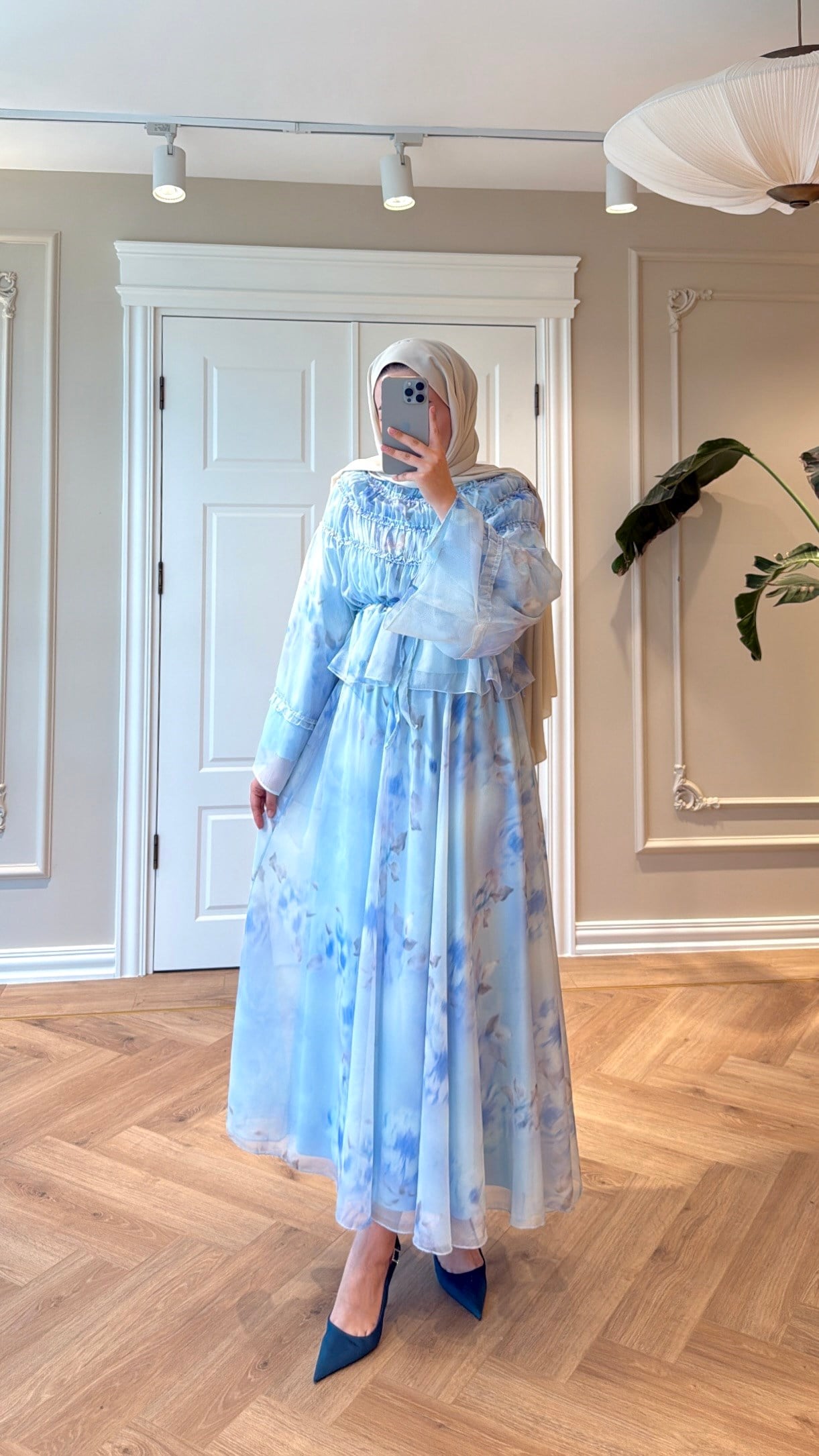 Sofia Büzgülü Giperi Takım-Mavi-9997