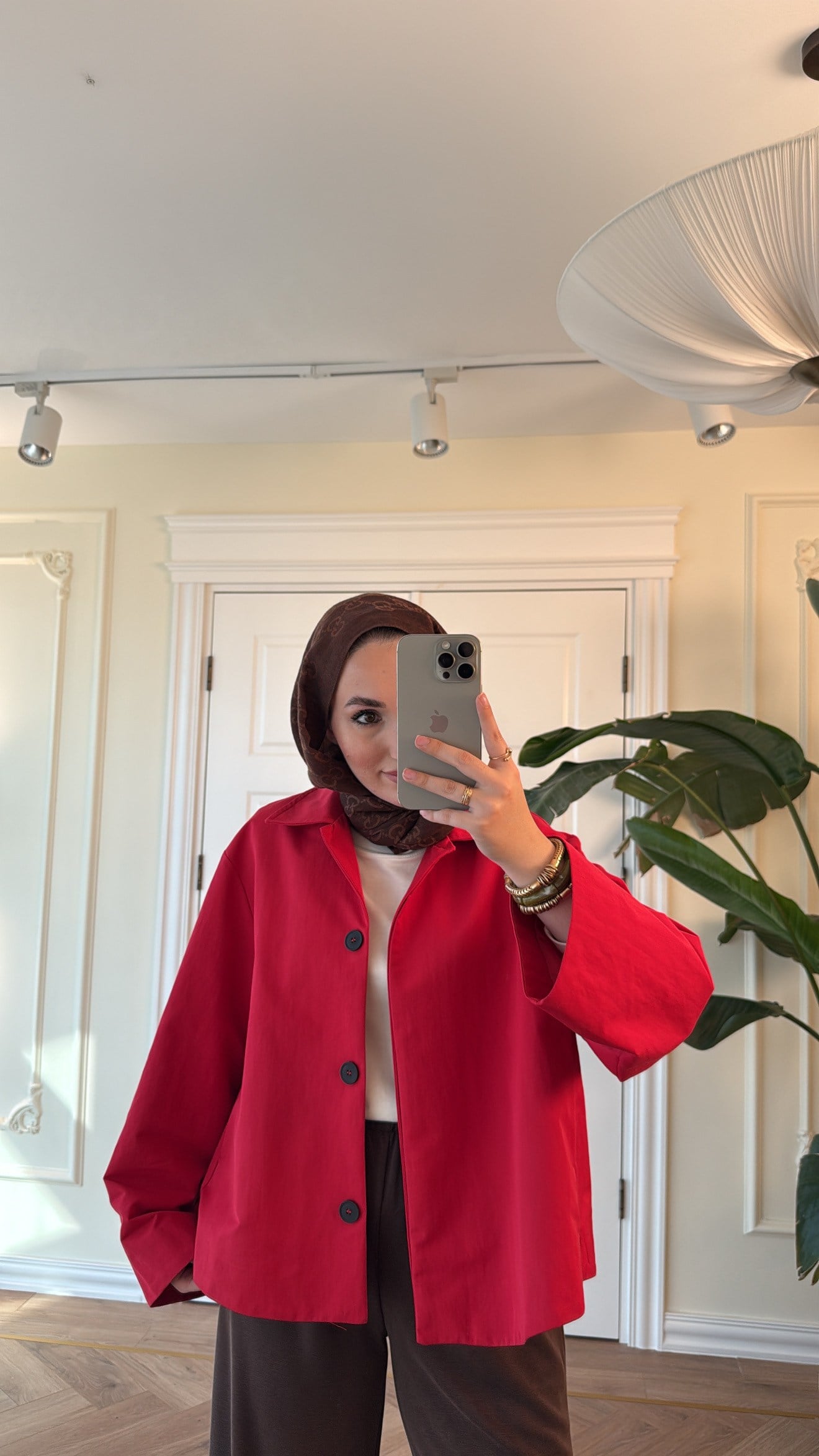 Tenya Bibury Trençkot-Kırmızı-5440
