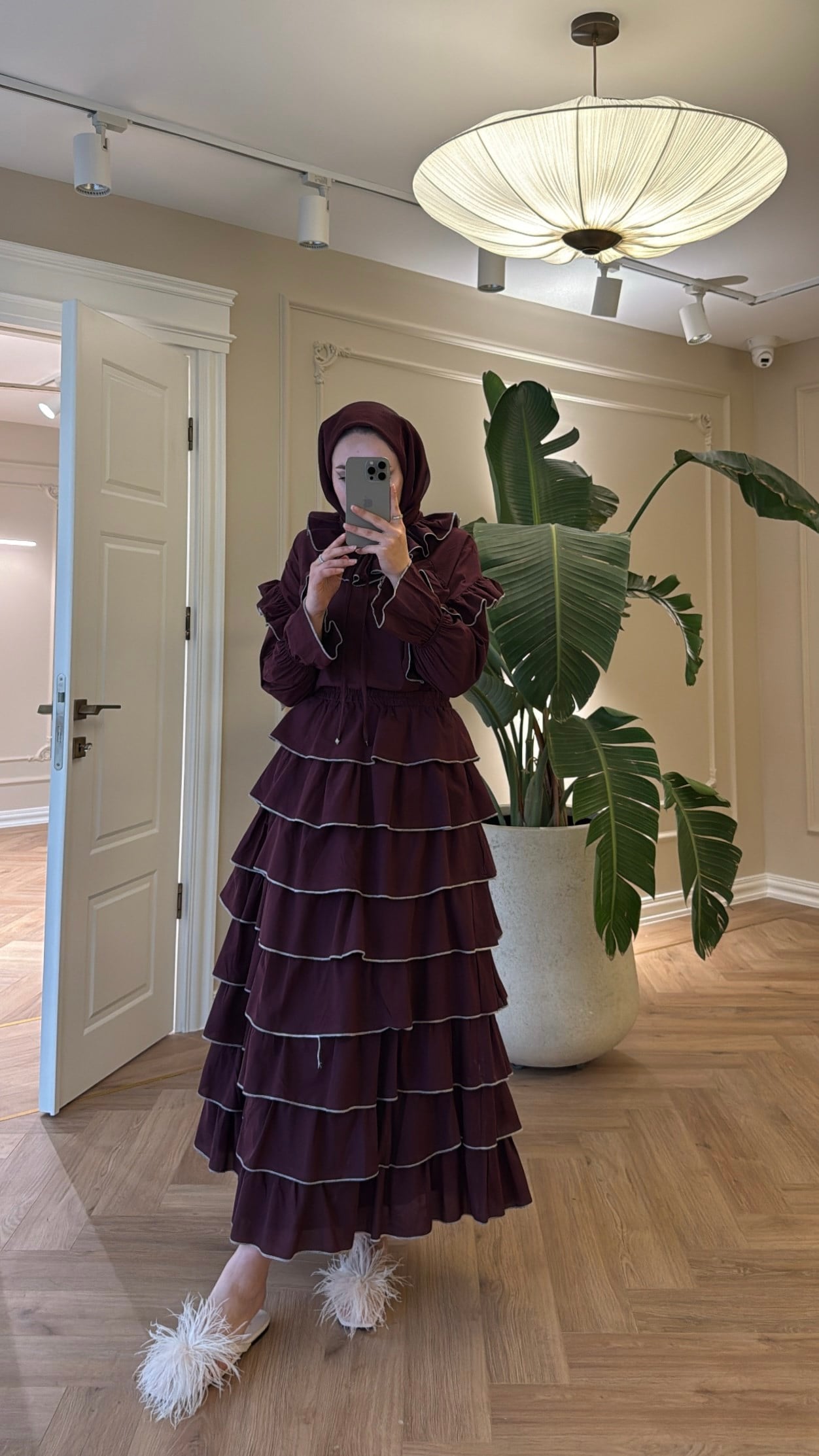 Velvet Vual Takım Bordo-3336