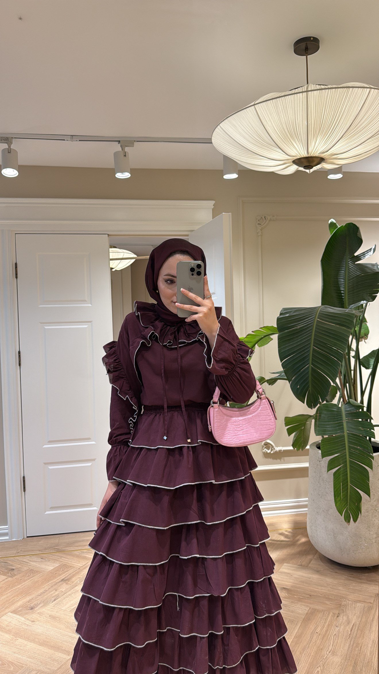 Velvet Vual Takım Bordo-3336